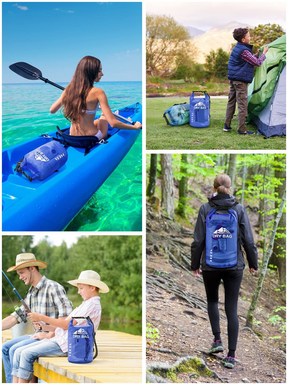 Waterproof Dry Bag for Travel, Swimming, Kayaking - Lightweight Roll Top Backpac5