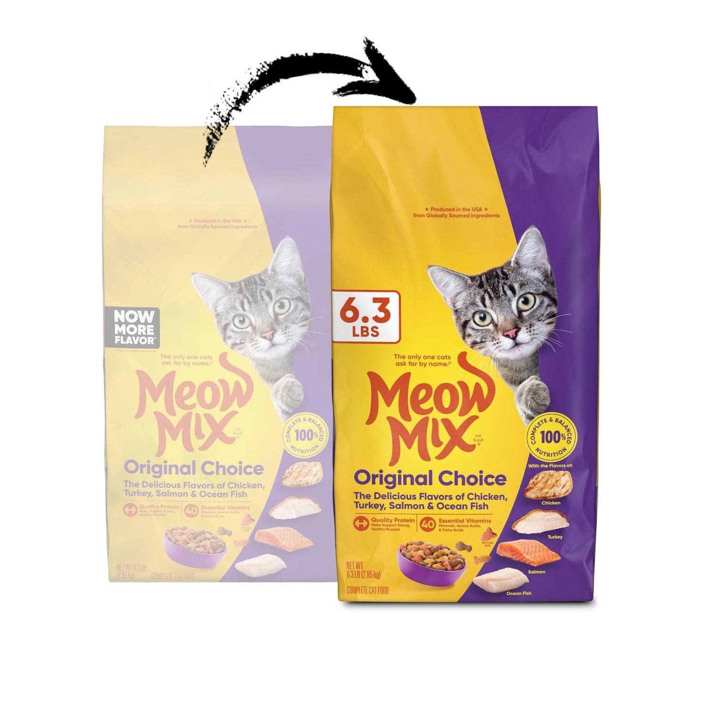 Premium Dry Cat Food, Original Choice, 6.3 lb Bag   2 Pack, Healthy Nutrition2