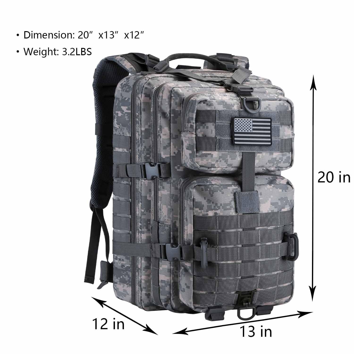Tactical MOLLE Assault Backpack   Military Army Camping Rucksack, Outdoor Gear2