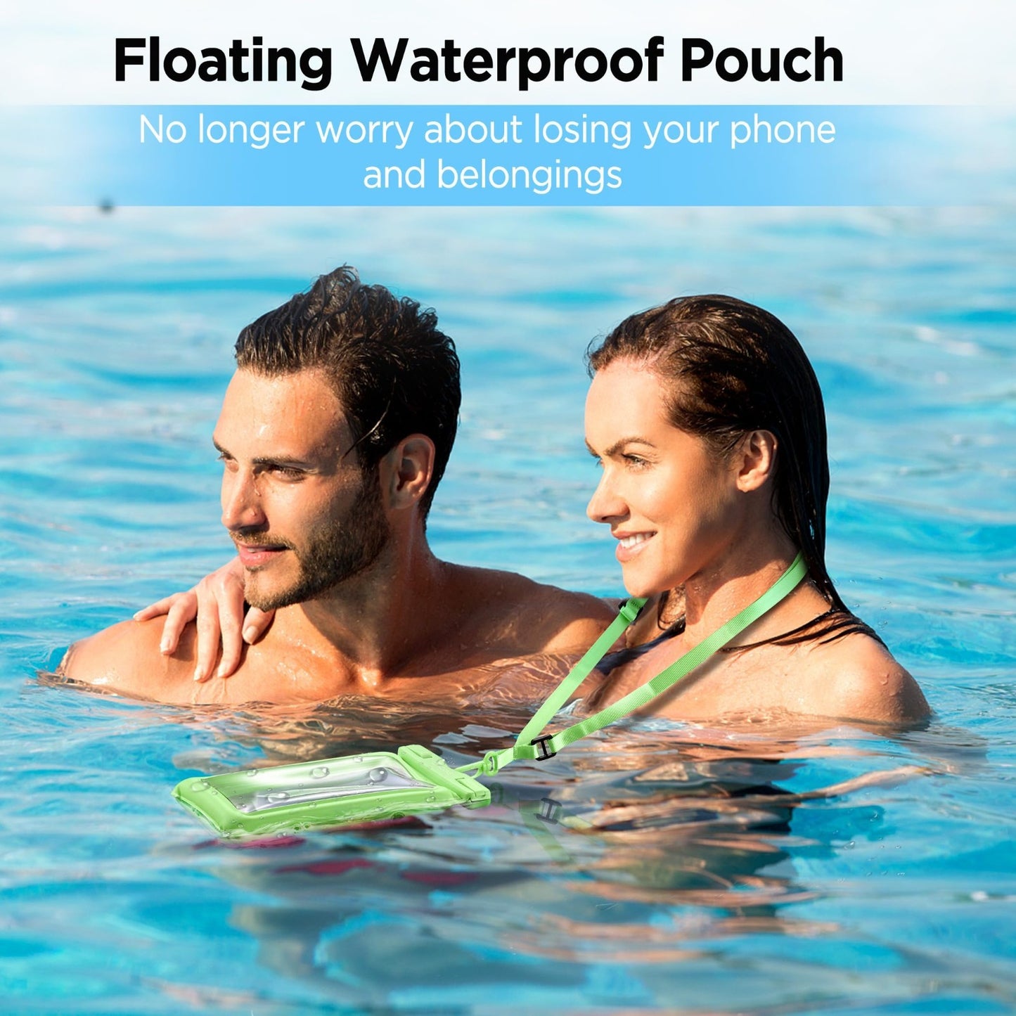 Waterproof Phone Pouch 2 Pack   Floatable IPX8 Case for 7" Phones, Lanyard, Dry11