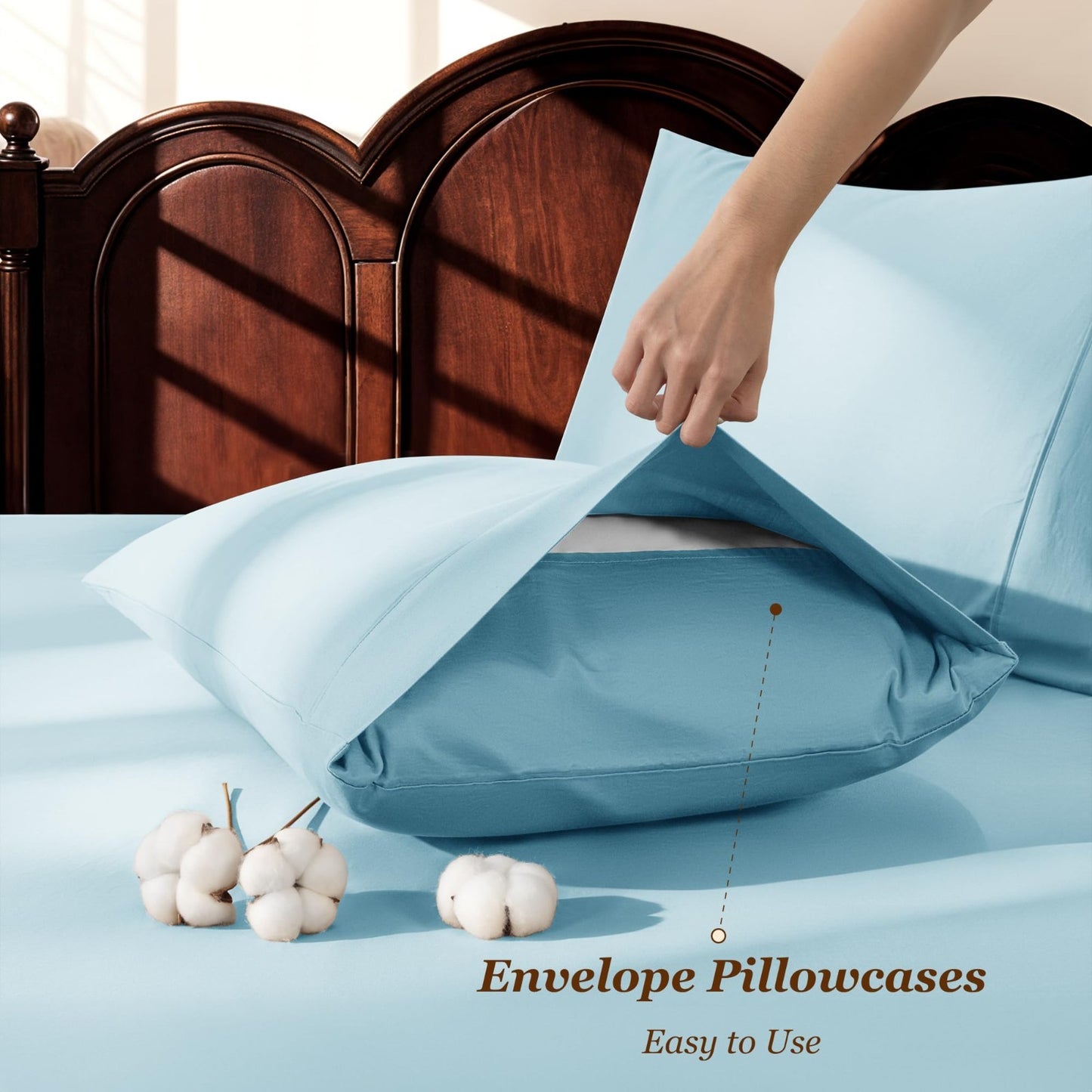 1000 Thread Count Egyptian Cotton King Size Sheet Set, 4 Piece, Deep Pocket, Sof6