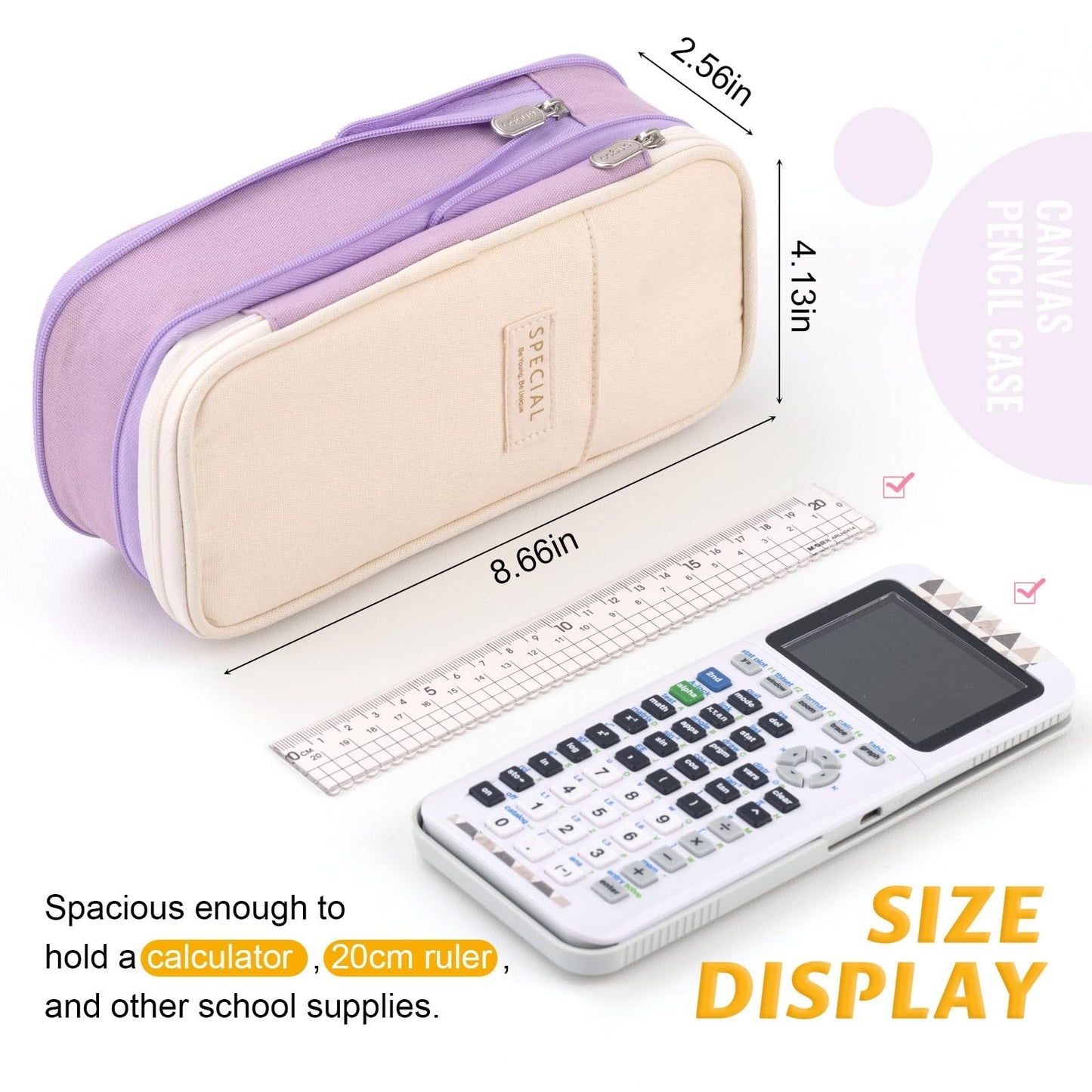 Large Capacity Pencil Case   Big Storage Bag for Office, College, School   Organ2