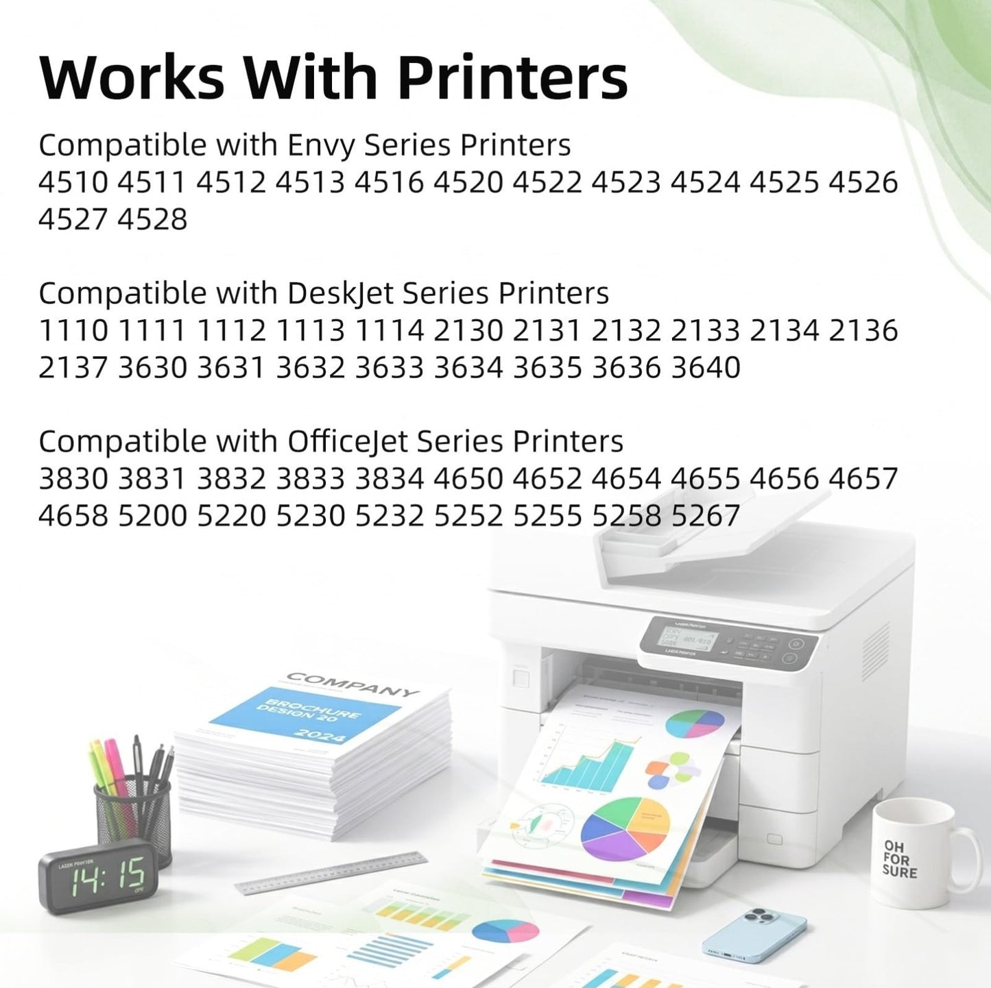 High-Yield 63XL Ink Cartridge Combo Pack - Black & Color for Envy, Officejet, De2