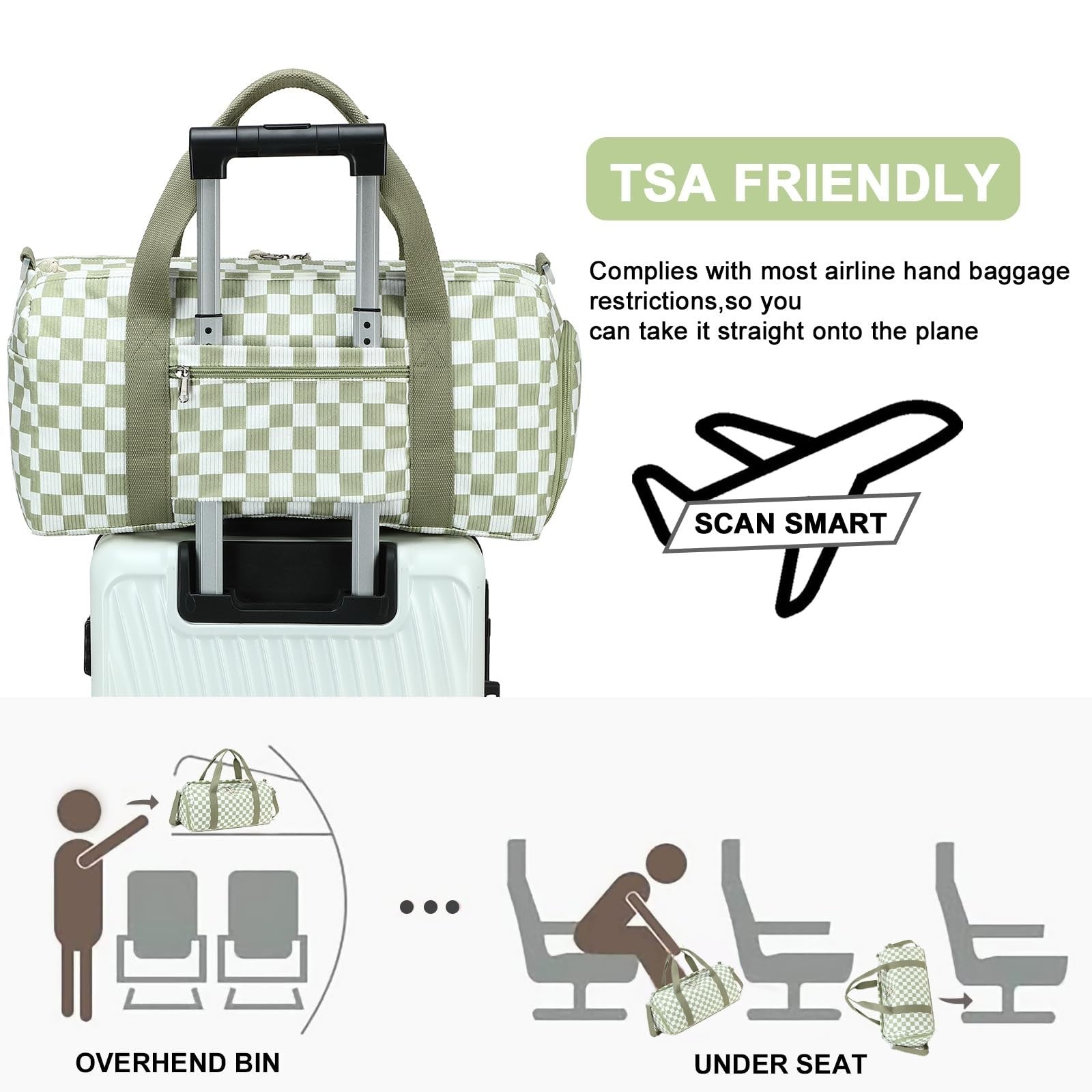 Cute Girls Duffle Bag with Shoes Compartment, Waterproof Gym & Travel Bag6