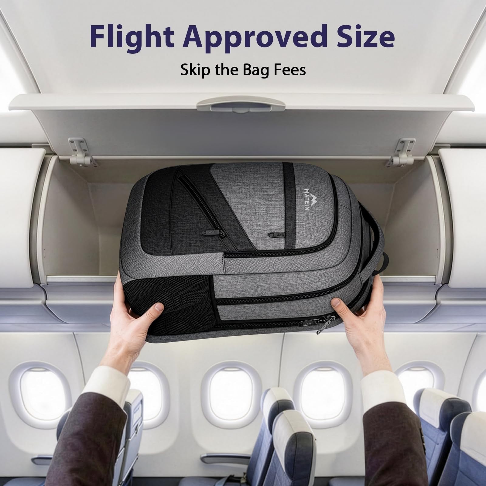 Extra Large 18" Laptop Backpack, Airplane Approved Carry On, Travel Bag, Durable5