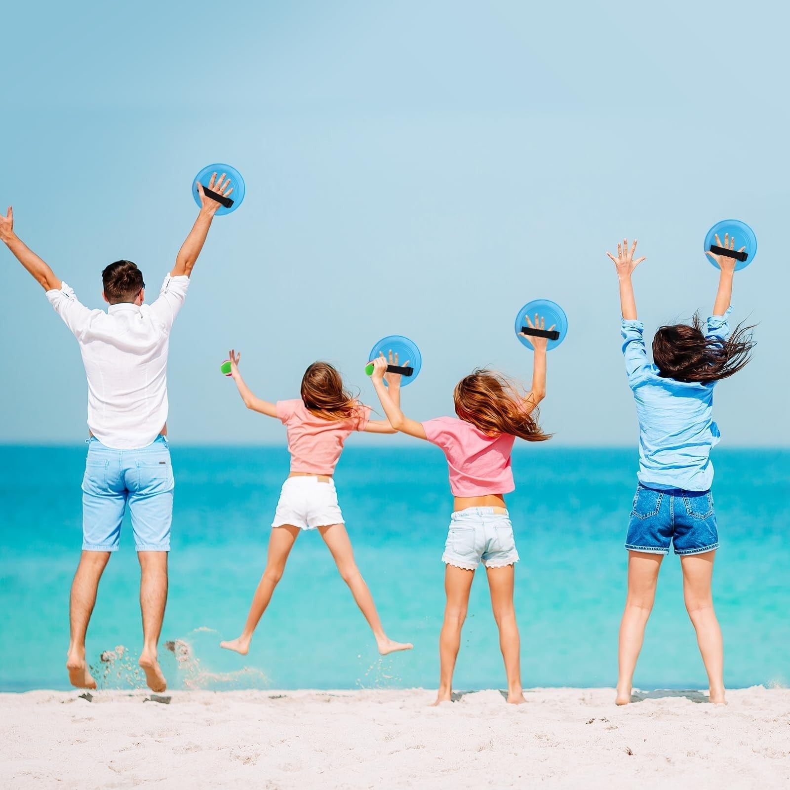 Sticky Toss and Catch Ball Game for Kids   6 Paddles & 3 Balls Fun Outdoor Toy4