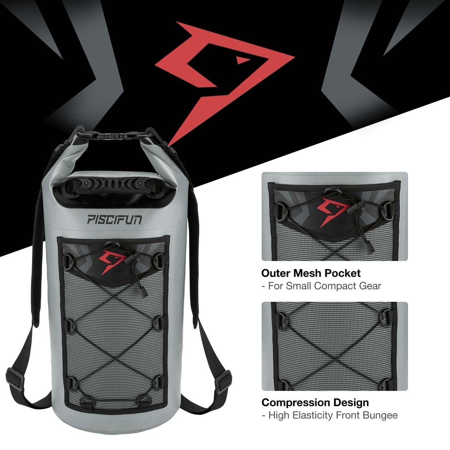 Waterproof Floating Dry Bag Backpack 10L/20L/30L/40L + Phone Case for Kayaking,5
