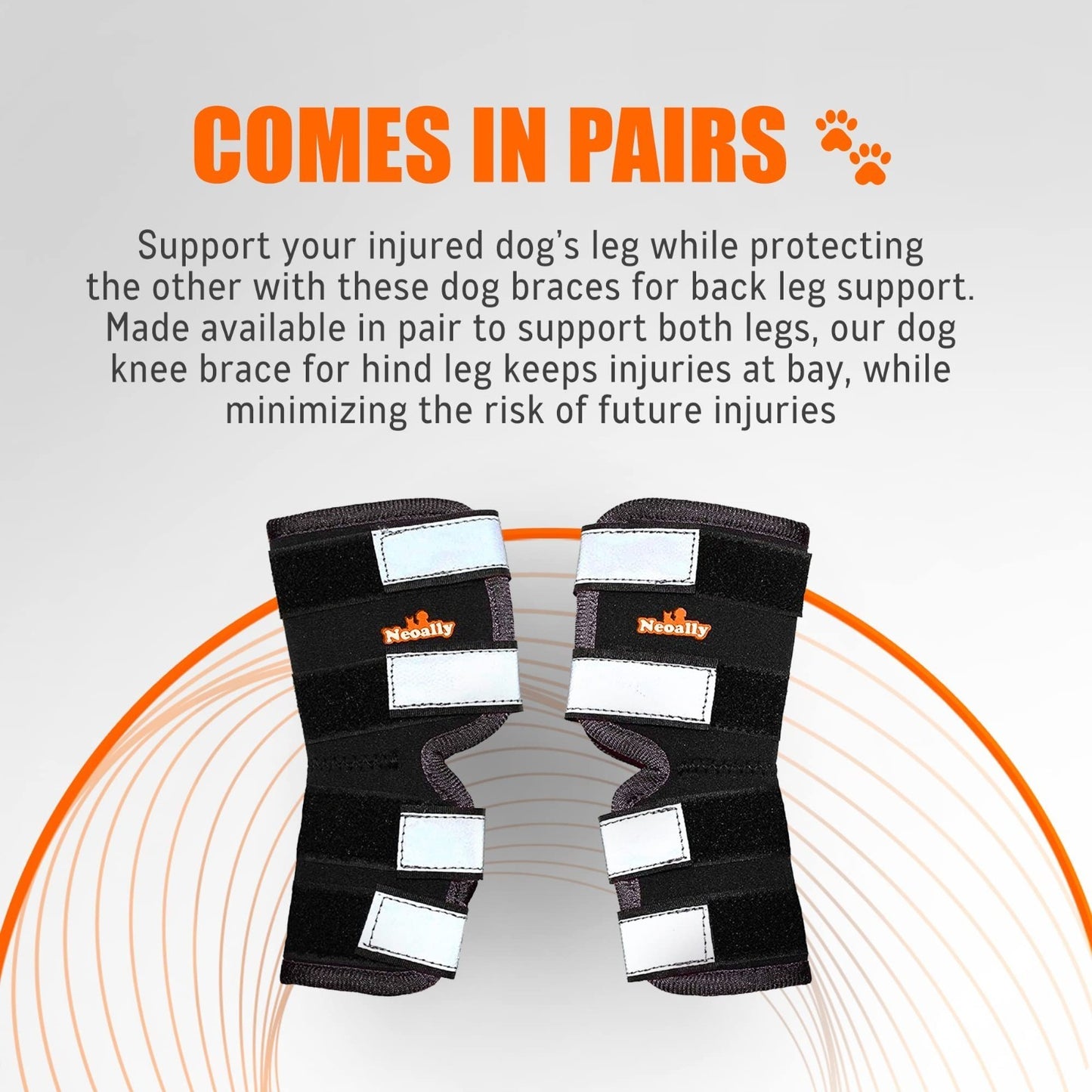Rear Leg Hock Brace for Large Dogs - Support for Torn ACL & CCL, 1 Pair6