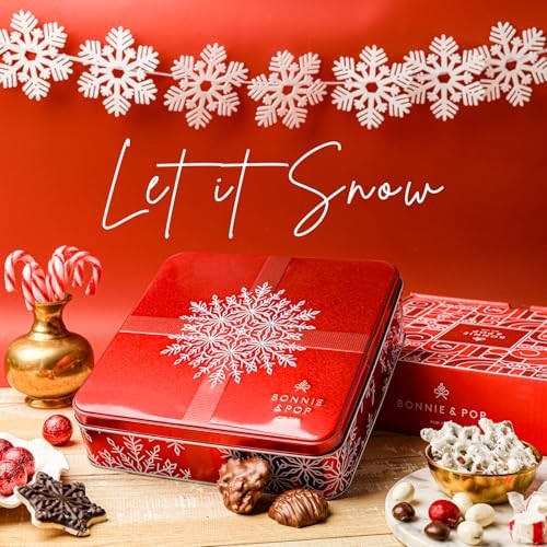 'S Holiday Tin- with Assorted Christmas Chocolate, Nuts, Bark, Truffles – Festiv5