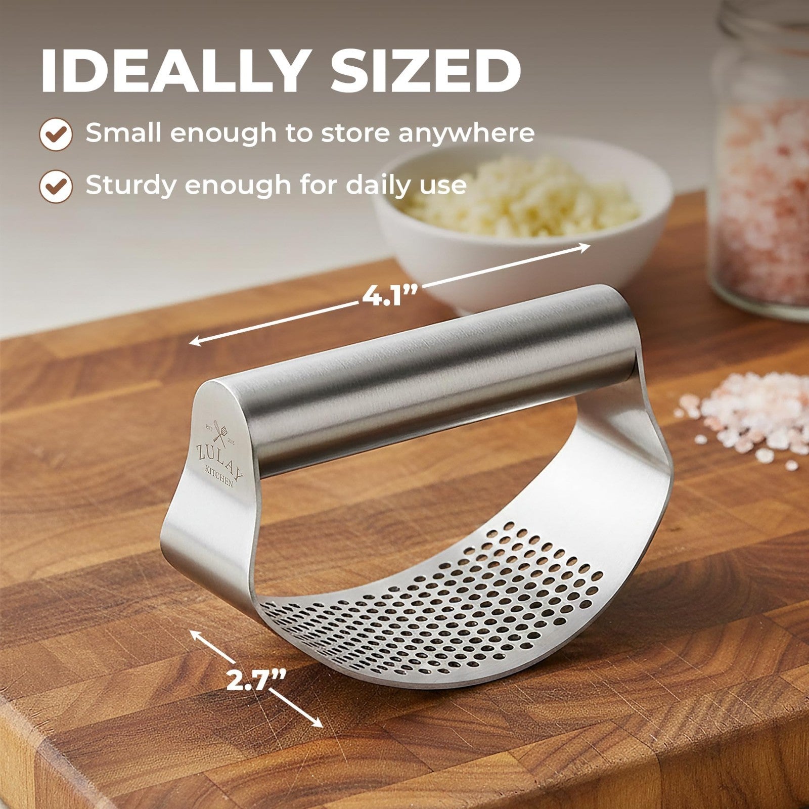 Stainless Steel Garlic Press Rocker Set   Durable Mincer Tool, Easy Clean, Peele6