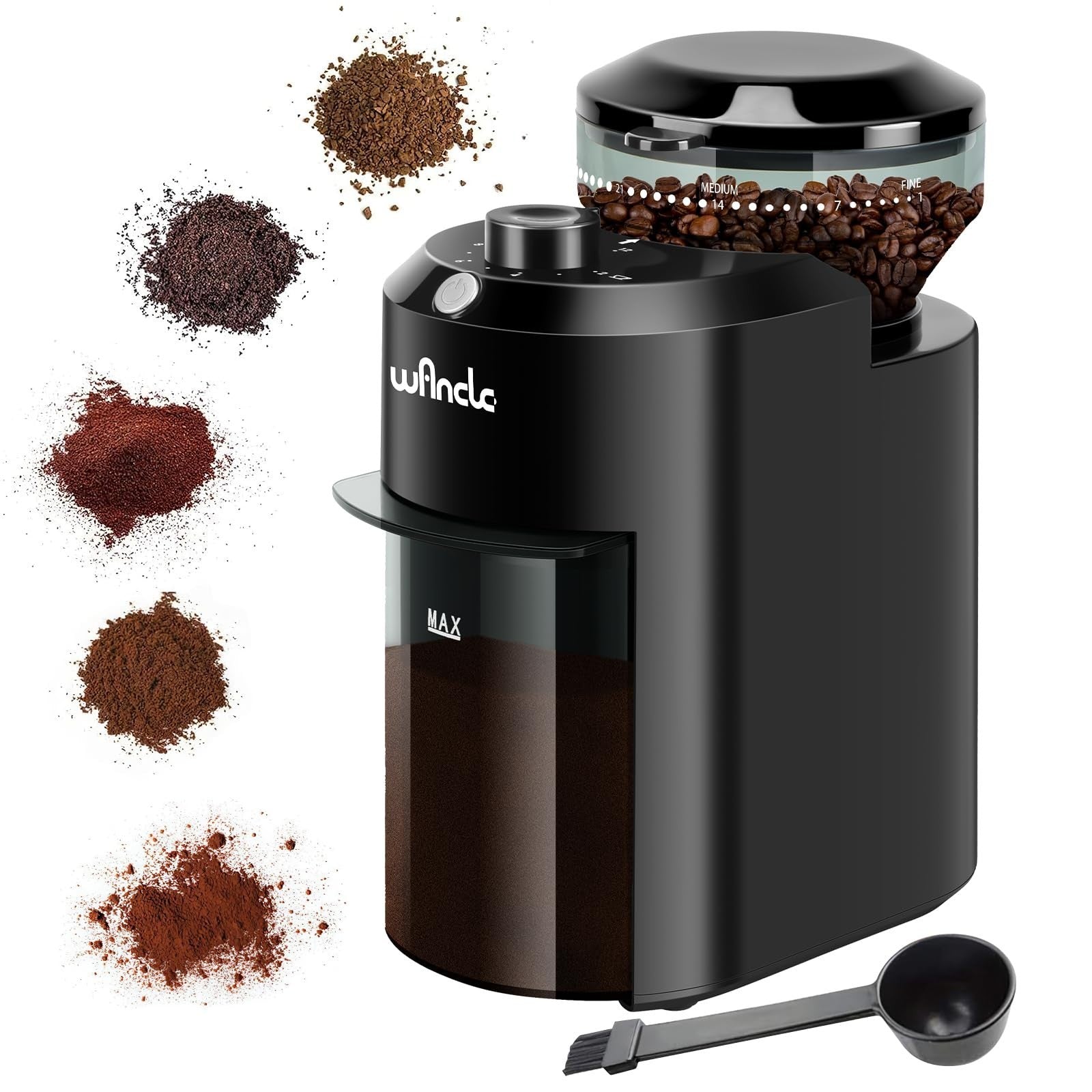 Electric Burr Coffee Grinder   28 Adjustable Grind Settings for 12 Cups   Profes1