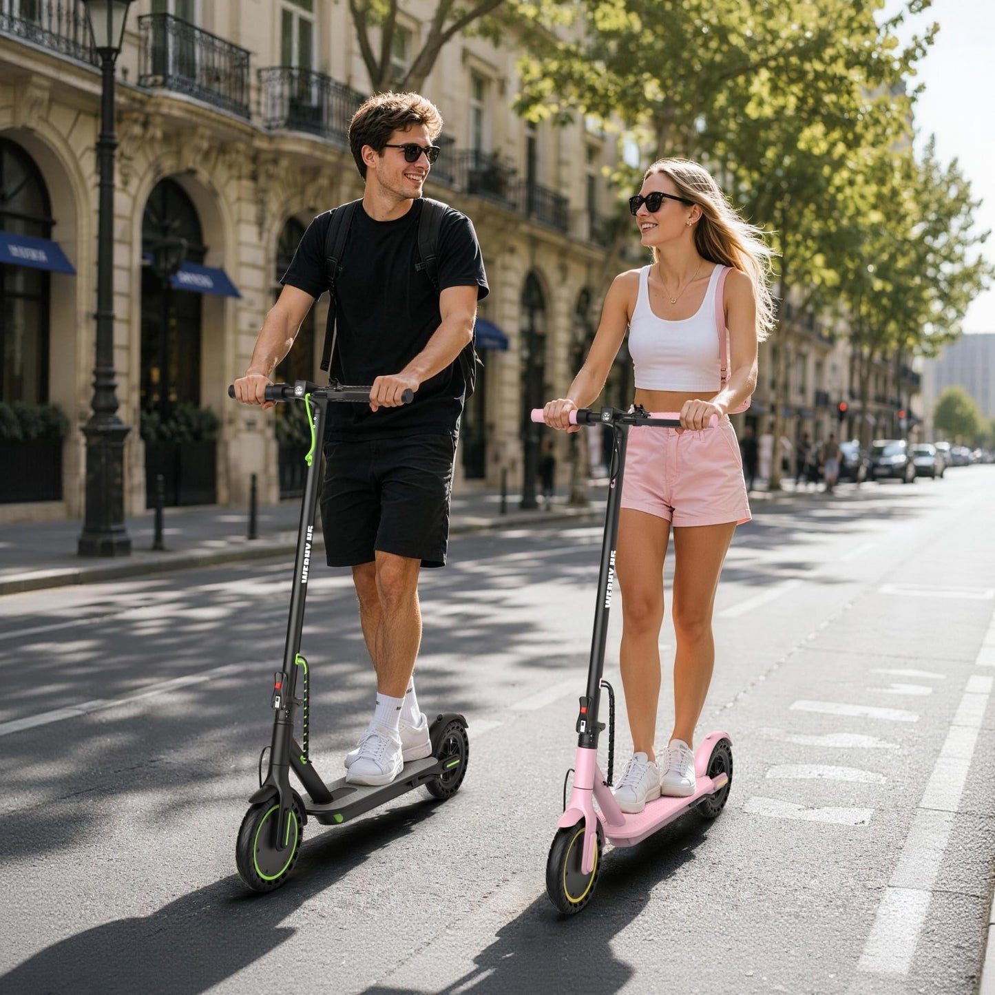 Powerful Electric Scooter 500W/350W Motor, 19MPH Speed, 16-27 Miles Range, Foldi8