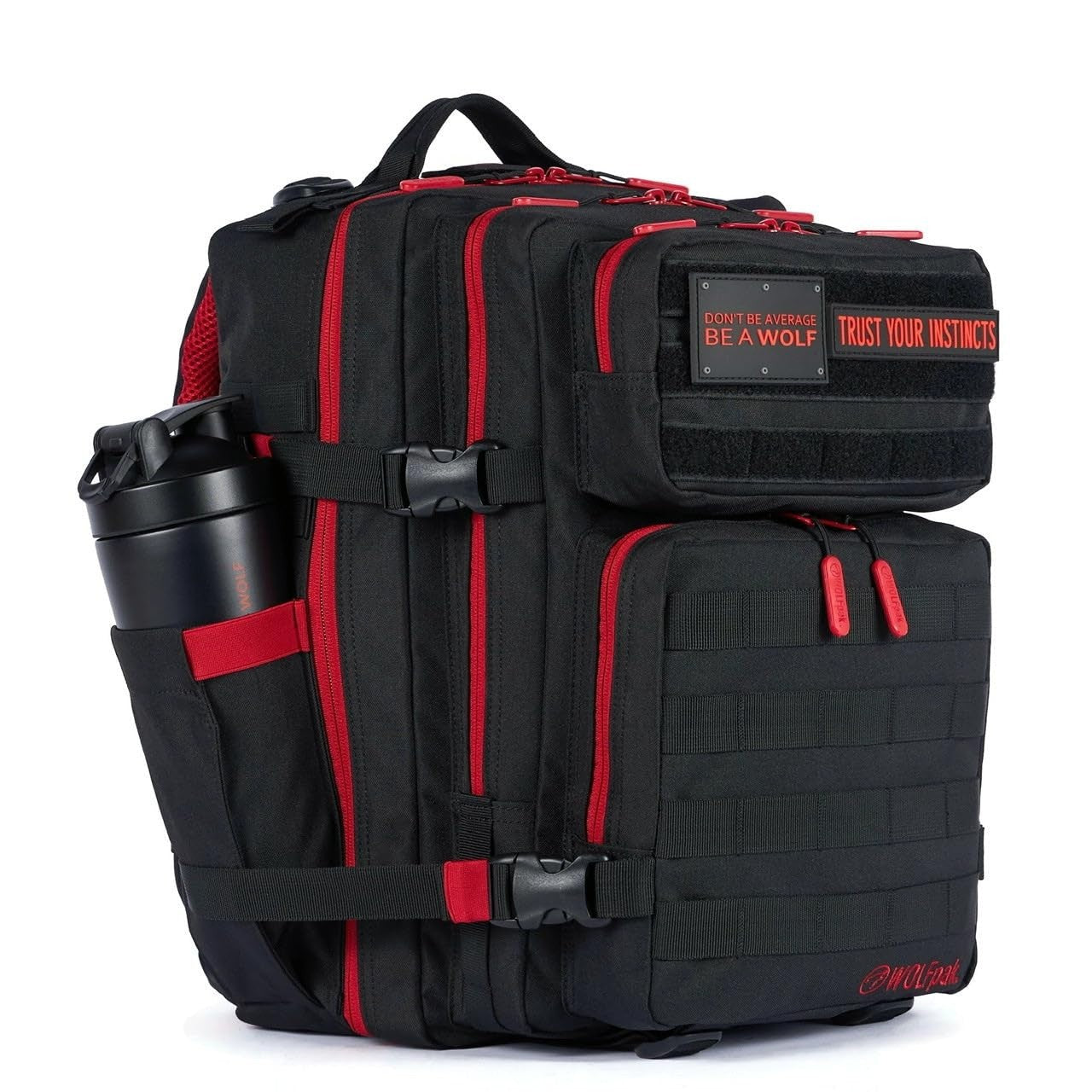Durable 35L Waterproof Gym Backpack   MOLLE Webbing, Laptop Pocket, 1000D Oxford4