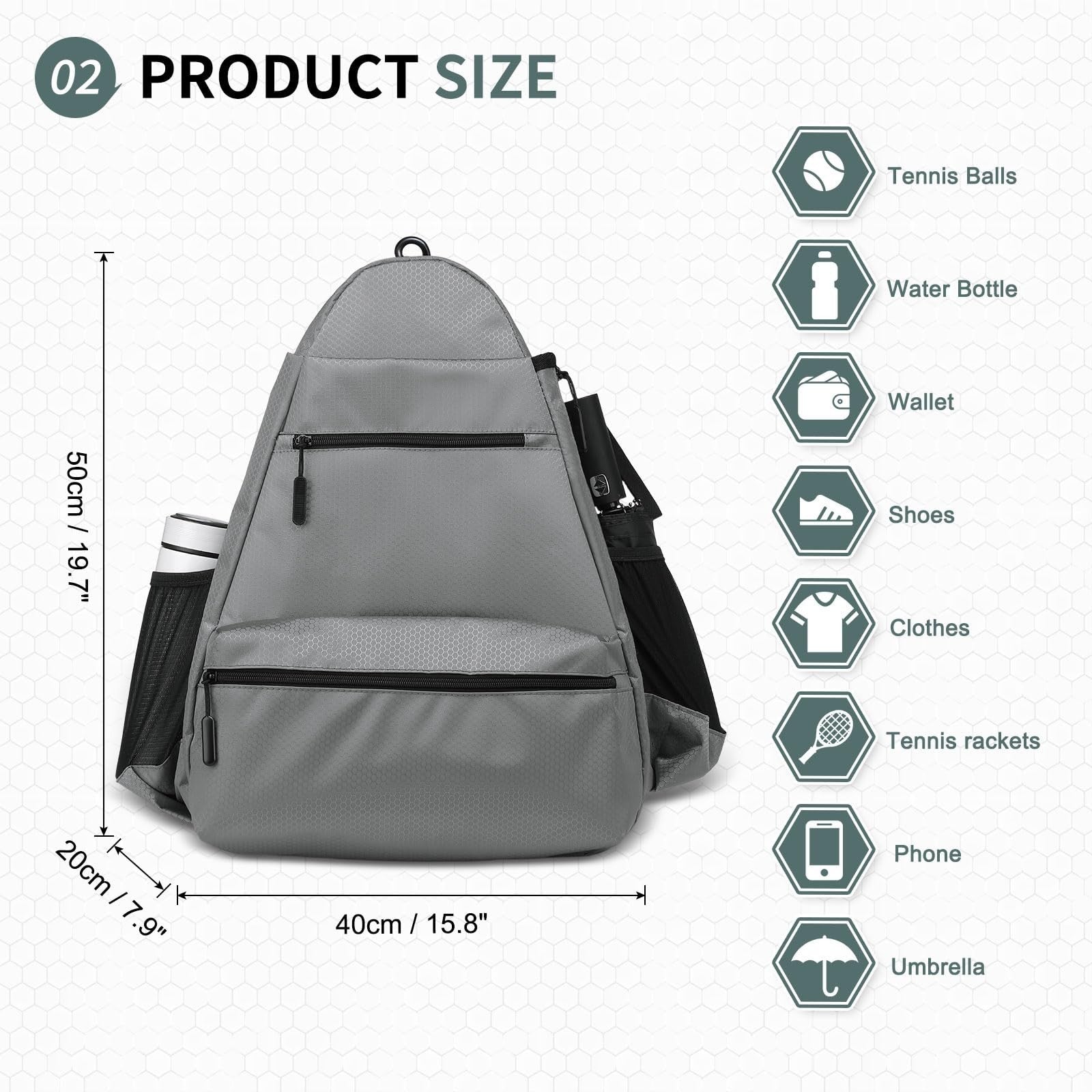 Optimized eBay Title:  Waterproof Tennis Backpack with Shoe Compartment, Wet/Dr4