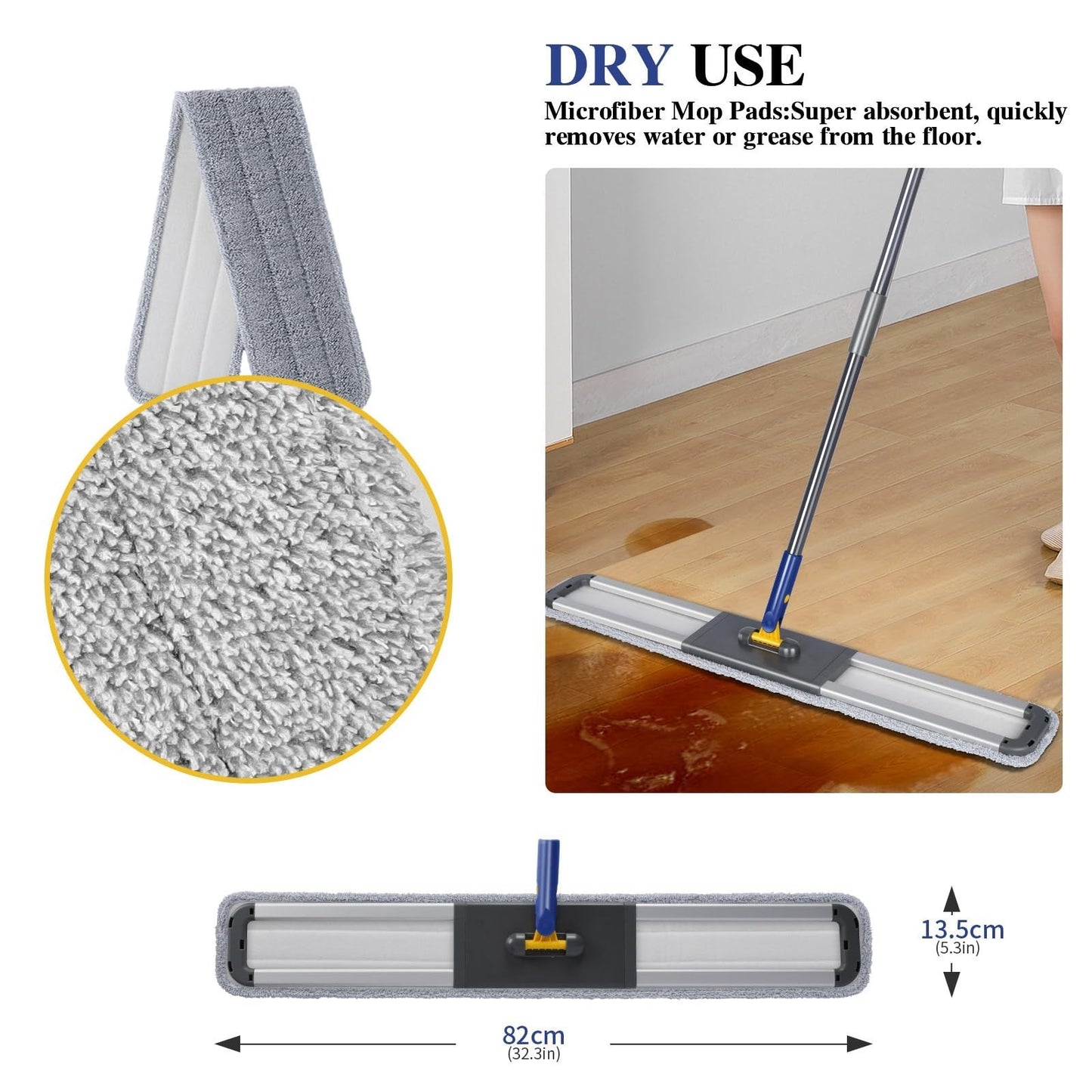 36" Commercial Microfiber Dust Mop - Large Floor Cleaning Tool, Heavy Duty5