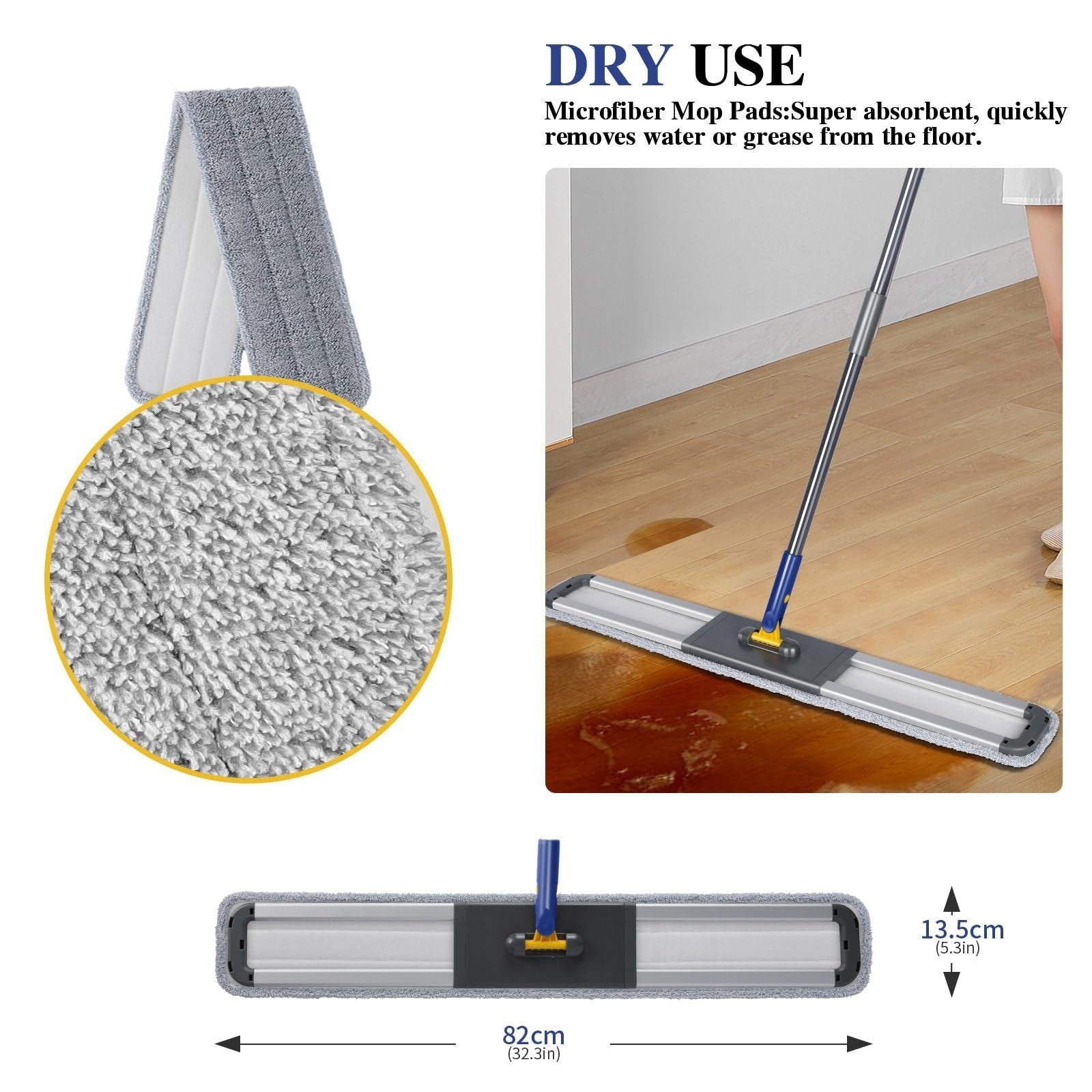 36" Commercial Microfiber Dust Mop - Large Floor Cleaning Tool, Heavy Duty5