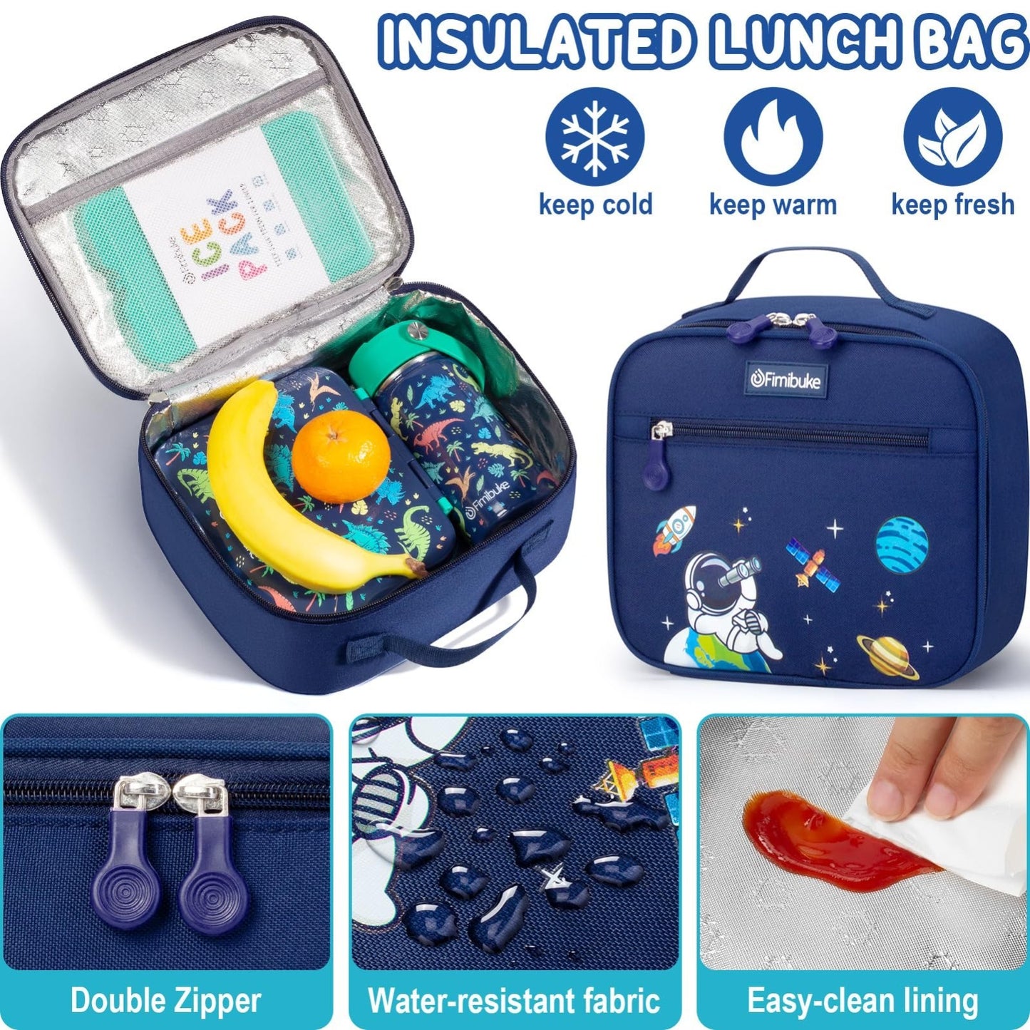Unicorn Kids Backpack Set for Girls   3PC with Lunch Box & Pencil Case3