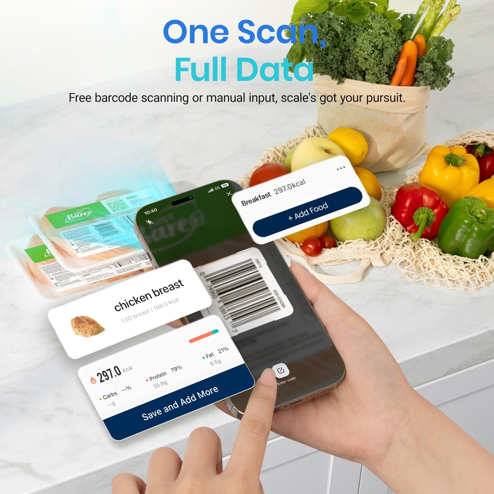 Digital Food Kitchen Scale with Nutritional Calculator & Smart App   11lb Capaci3