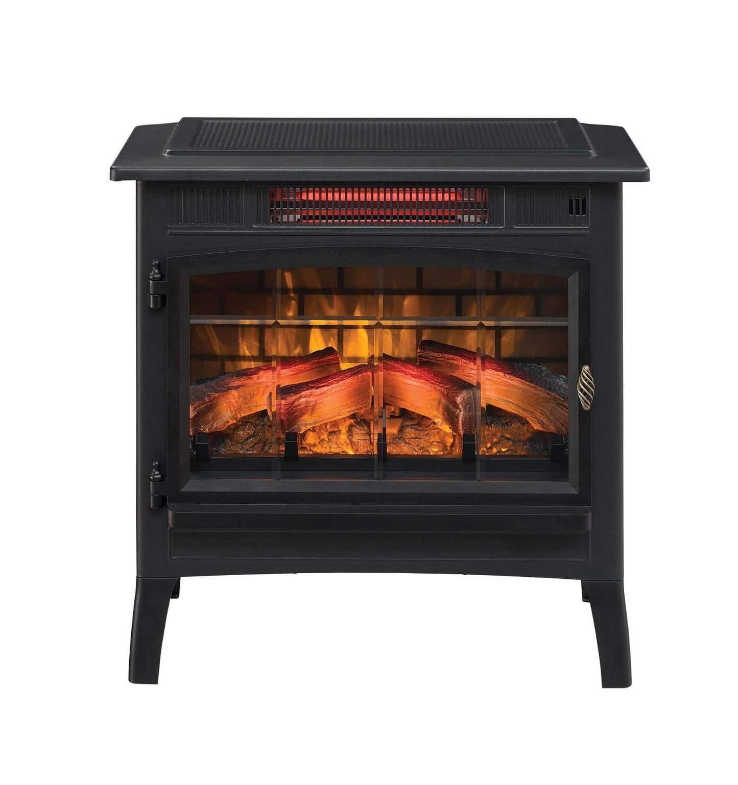 Freestanding Electric Fireplace Stove Heater with 3D Flame Effect, 1,000 Sq. Ft.4