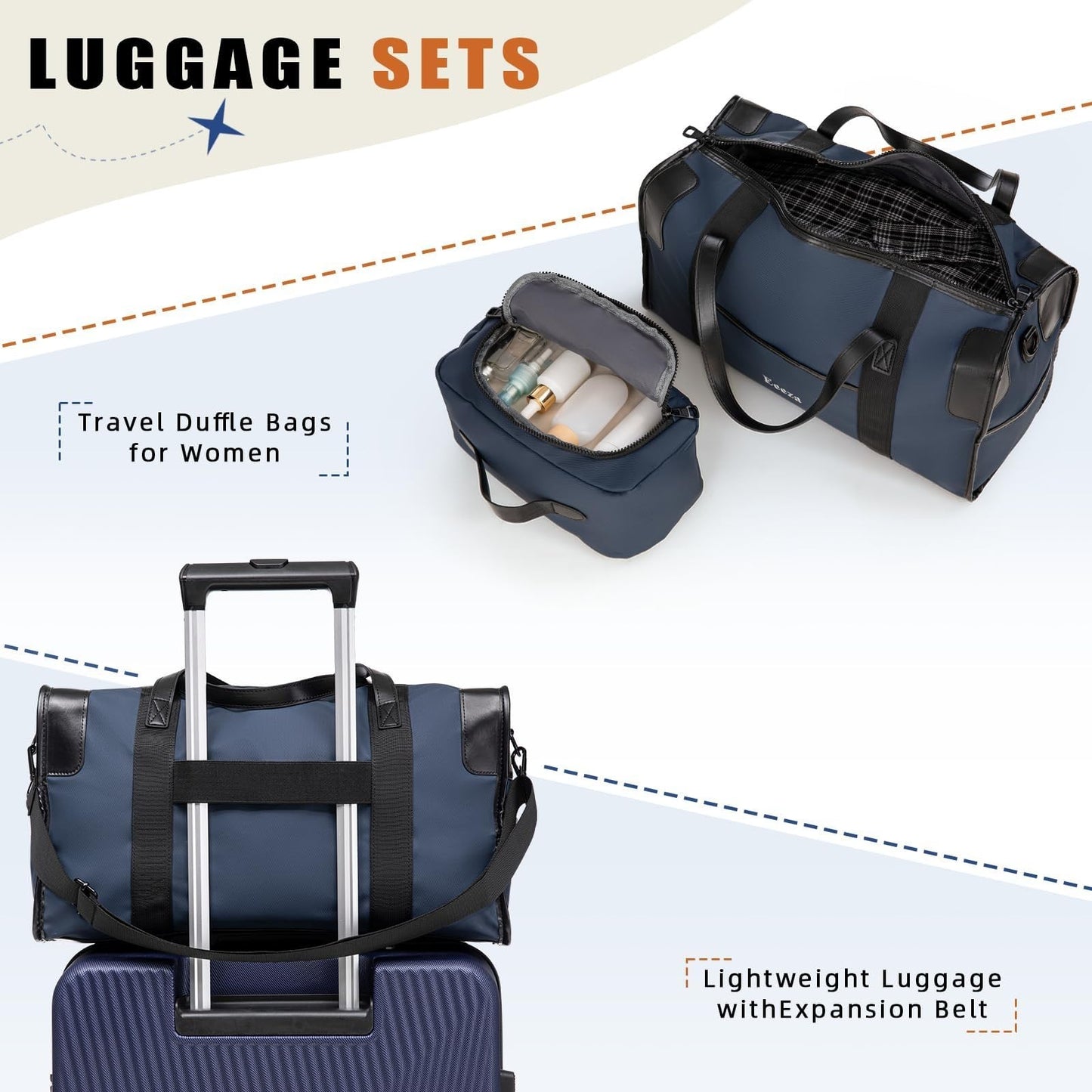 5-Piece Hardshell Luggage Set, Spinner Wheels 20/24/28", Water-Repellent Suitcas5