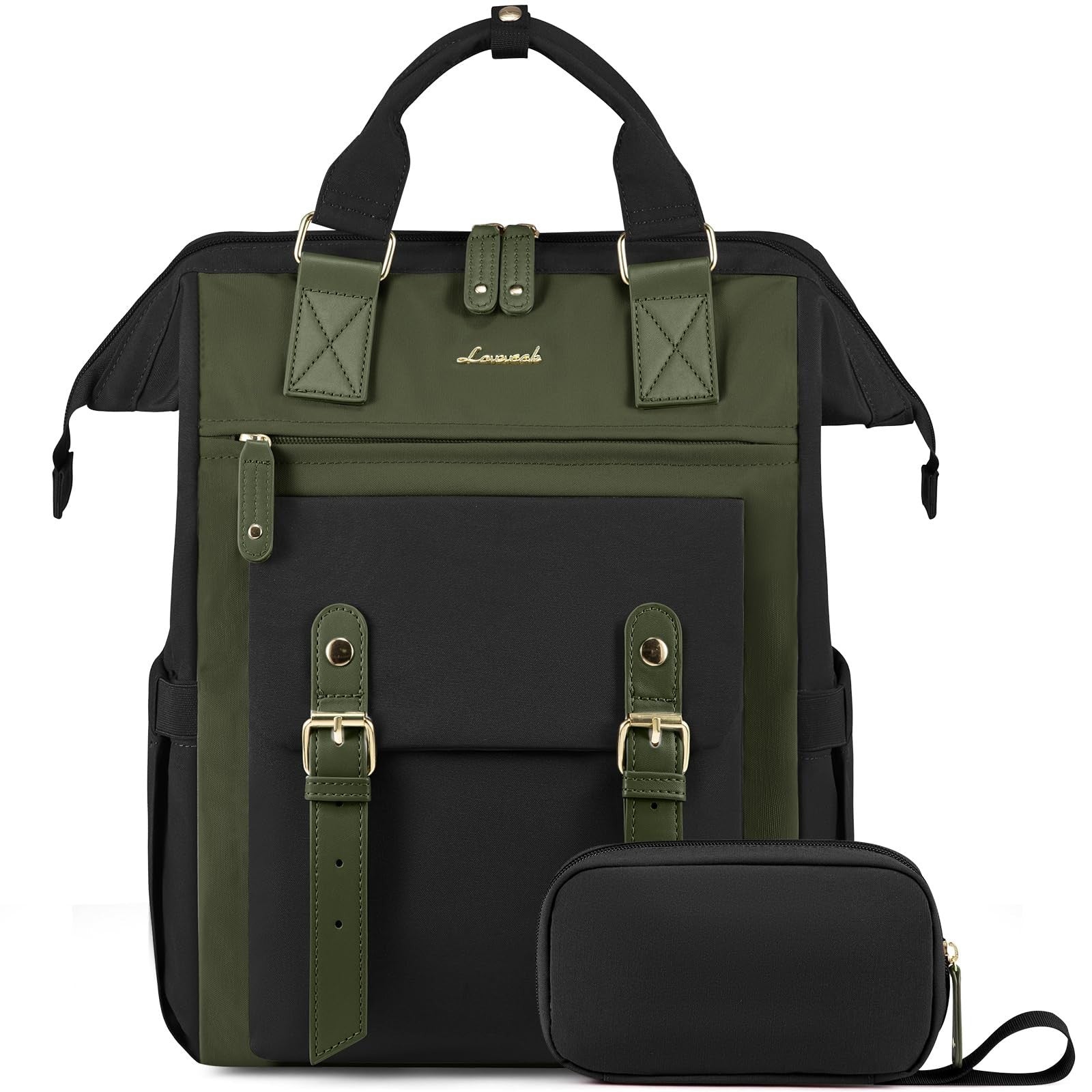 Stylish Laptop Backpack for Women   15.6" Work Travel Bag, Commuter Purse, Teach1