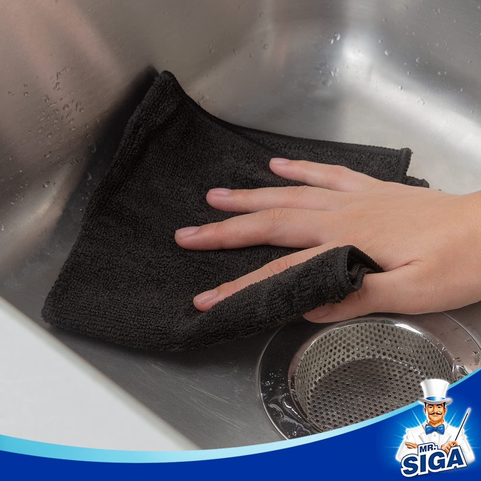 Streak-Free Microfiber Cleaning Cloths - 12 Pack, Ultra-Absorbent Towels3
