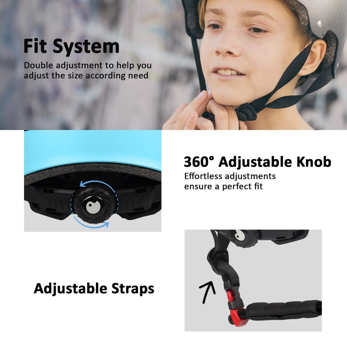 Multi-Sport Helmet for Skateboard, Bike, Scooter - Adjustable, Lightweight, Vent3