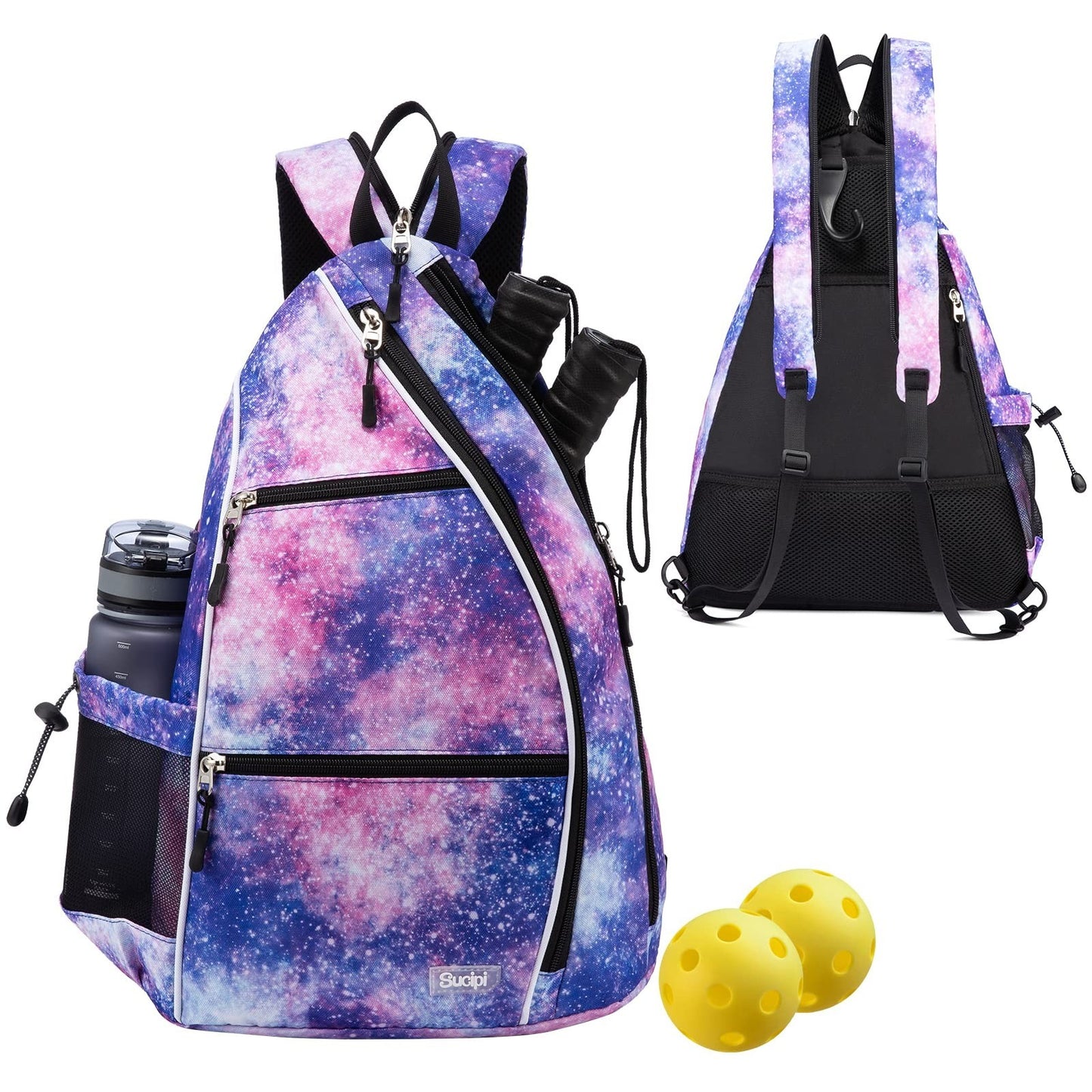 Adjustable Pickleball Backpack with Fence Hook, Large Capacity & Safety Pocket0