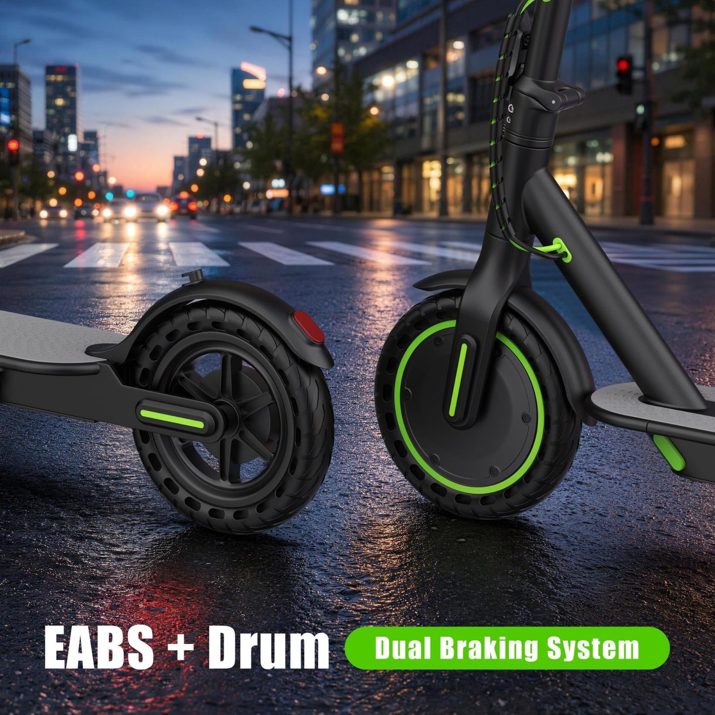 Powerful Electric Scooter 500W Motor, 19MPH Speed, 16-27 Miles Range, Folding E-5