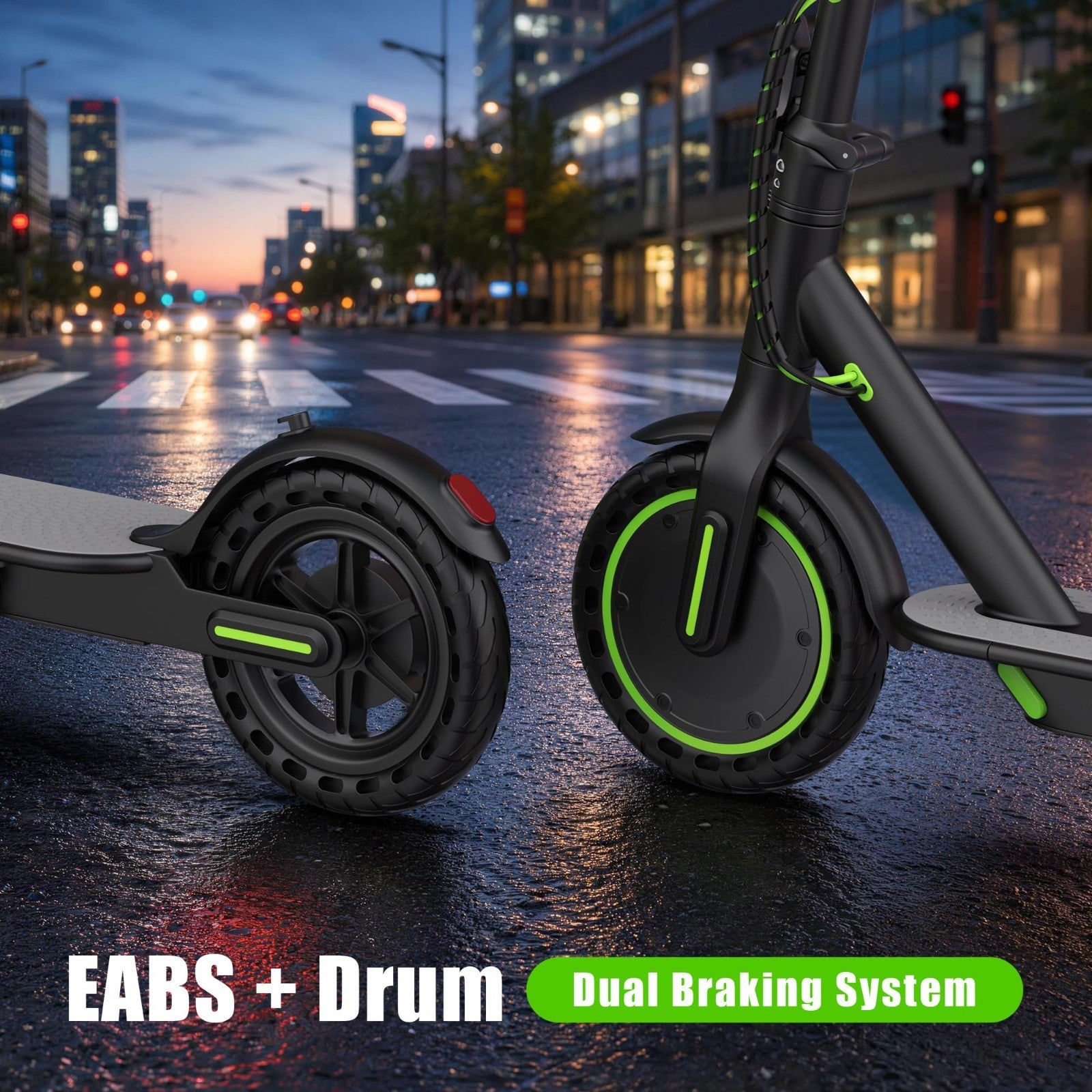 Powerful Electric Scooter 500W Motor, 19MPH Speed, 16-27 Miles Range, Folding E-5