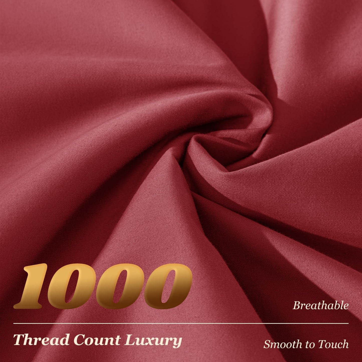 1000 Thread Count Egyptian Cotton King Size Sheet Set, 4 Piece, Deep Pocket, Sof2