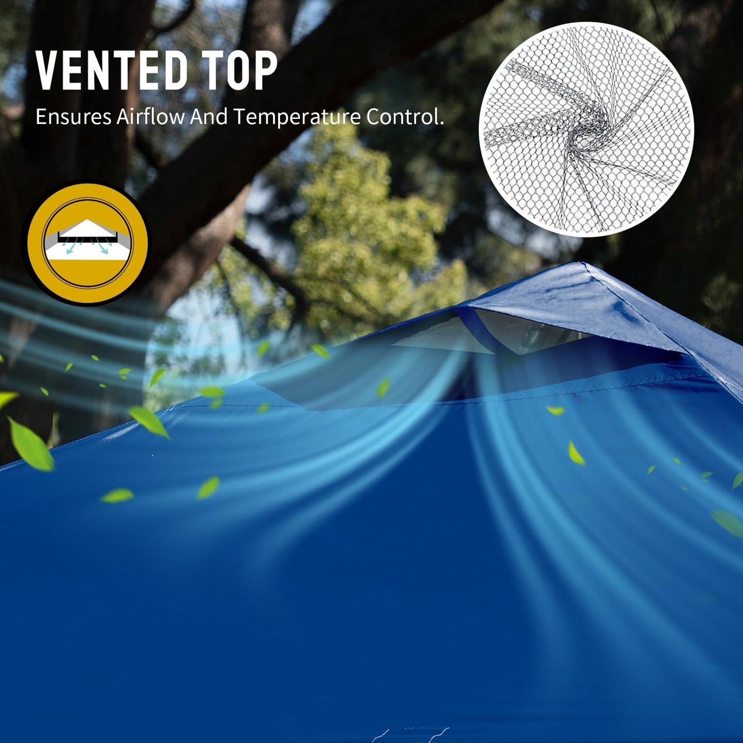 10x10 Pop Up Canopy Tent   Easy Setup, Navy Blue, Outdoor Sun Shade for Events,4