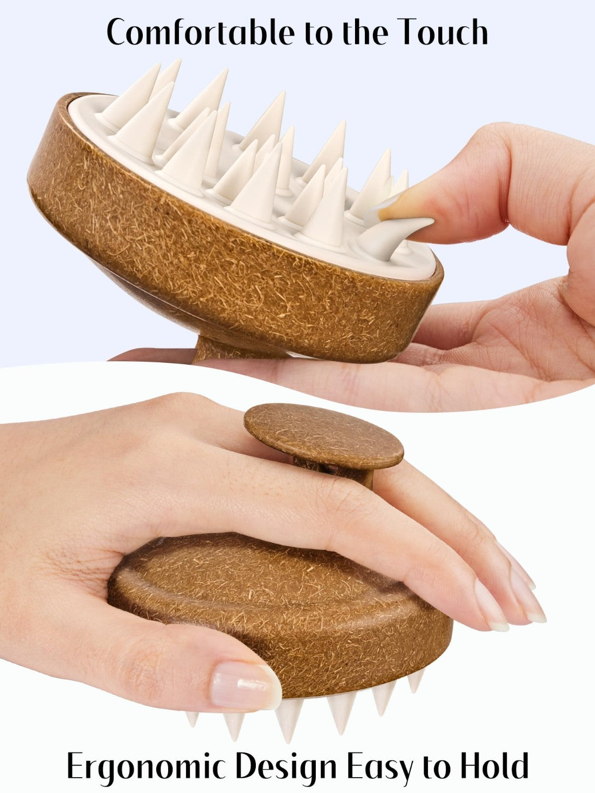 Scalp Massager Brush for Hair Growth, Soft Silicone Scrubber for Dandruff & Stre4