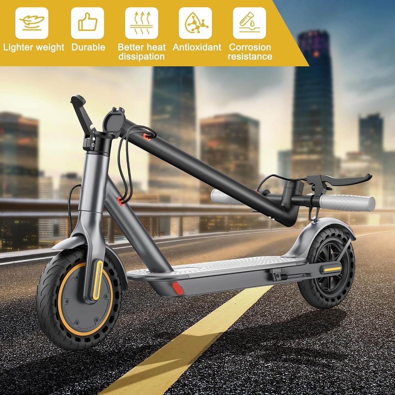 Electric Scooter 8.5''/10'' - 19/20MPH, 700/1000W Motor, 15/22 Mile Range, Porta5