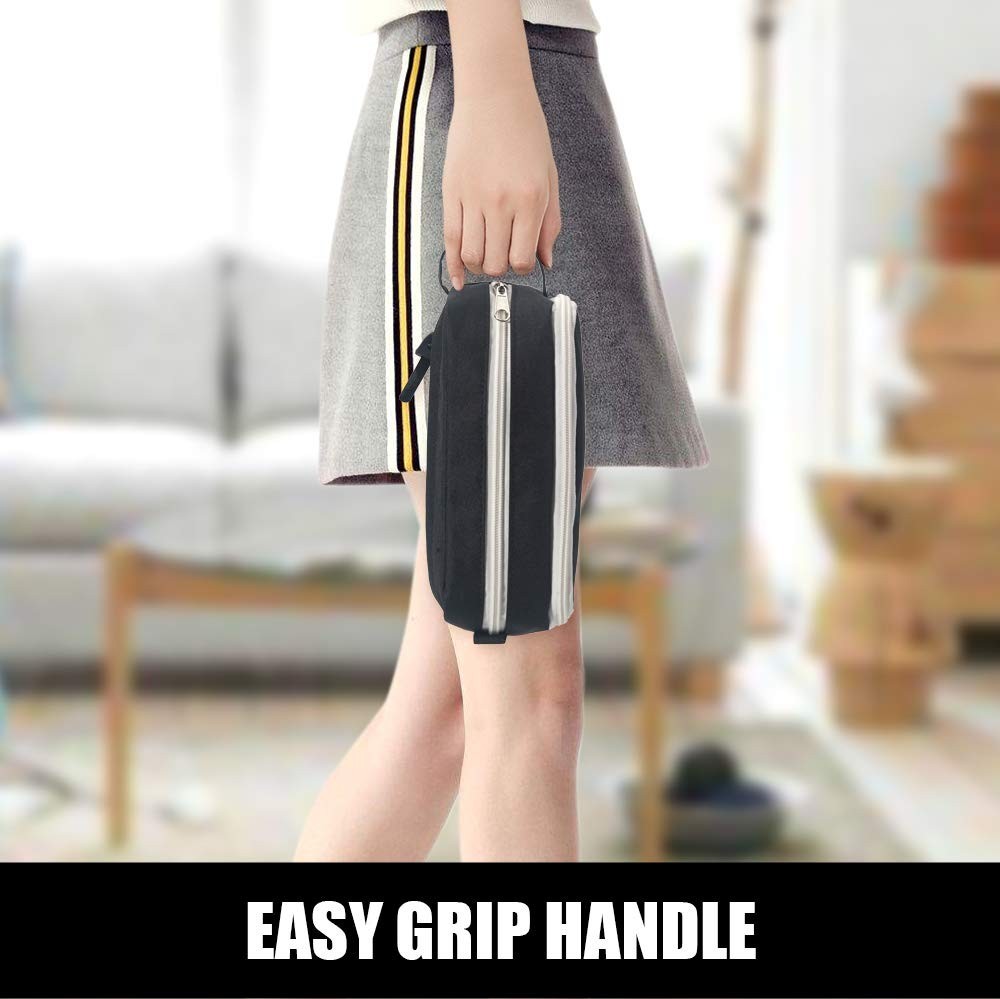 High Capacity Pencil Case Organizer, Portable Pen Bag with Easy Grip Handle, Aes4