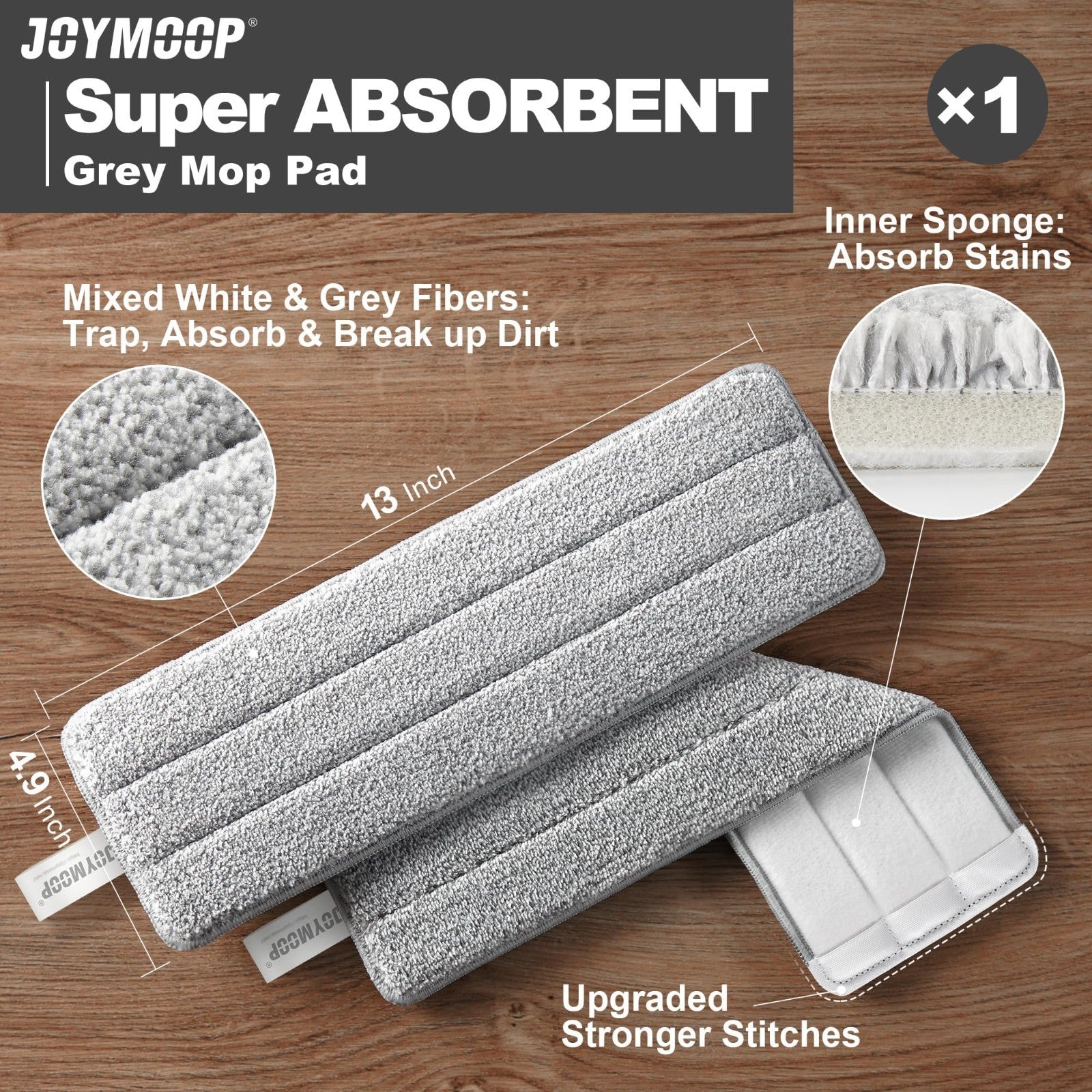 Flat Mop & Bucket System - Microfiber Floor Cleaner for Hardwood, Tile, Vinyl, 57