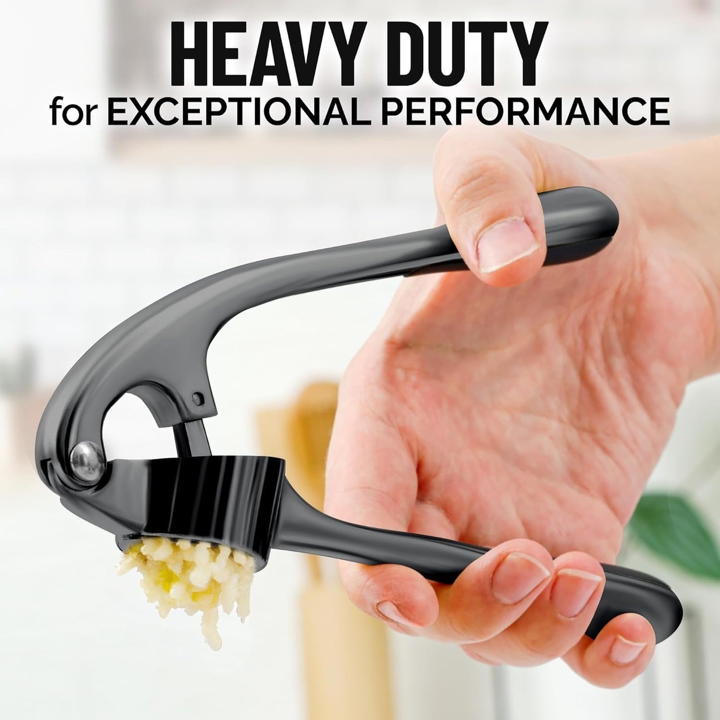 Premium Garlic Press Set   Rust Proof Mincer Tool, Easy Squeeze, Ergonomic Handl4