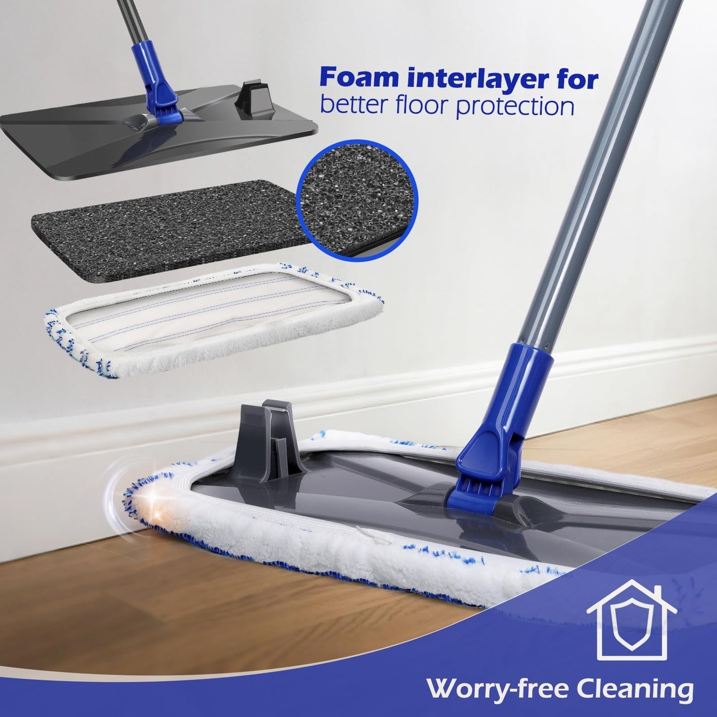 16" Large Microfiber Mop - Versatile Floor Cleaning Tool for Wet & Dry Use4