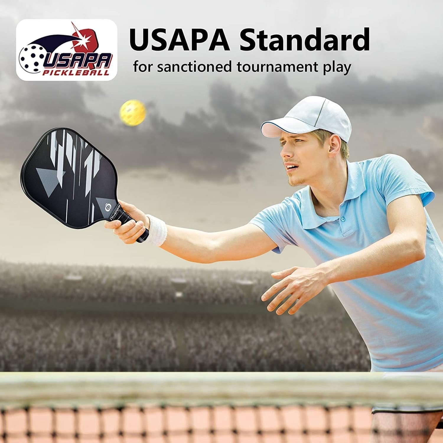 Pickleball Paddle Set of 2 or 4 - USAPA Approved, Fiberglass, Lightweight, Inclu4