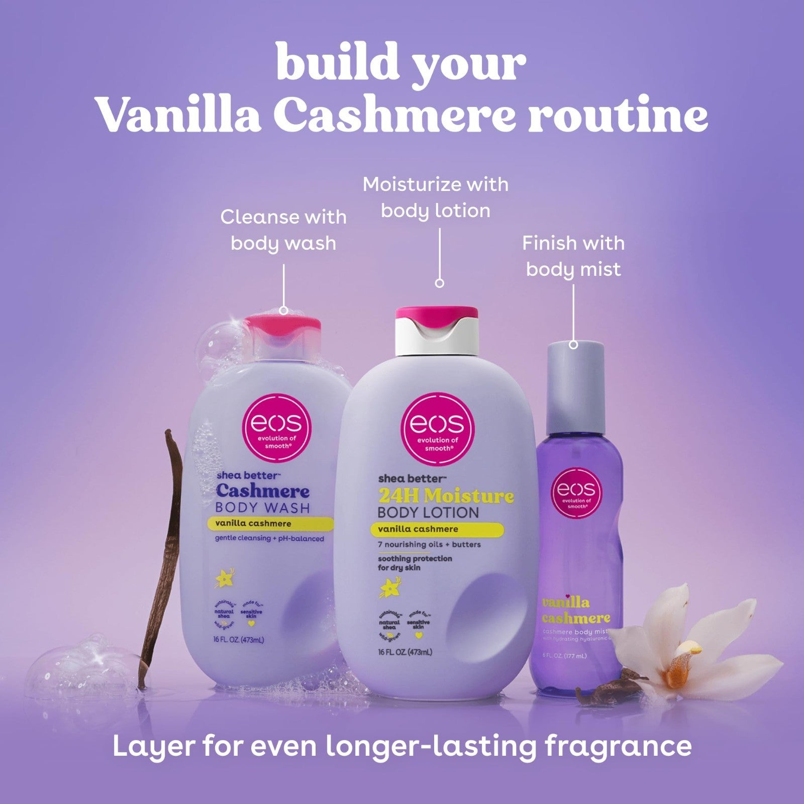 Shea Better Body Lotion   Vanilla Cashmere, 24 Hour Hydration, 16 fl oz8