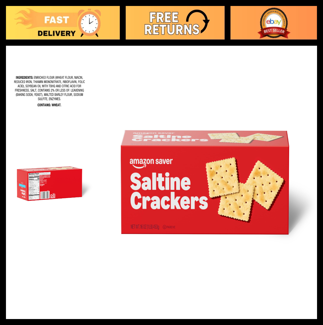Savory Saltine Crackers, 16 Oz   Perfect for Snacking, Soups & Dips0