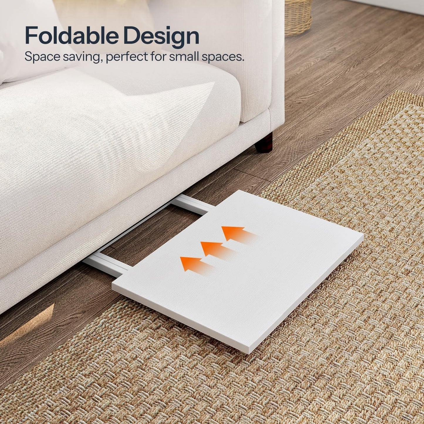 Set of 2 Folding Snack Tables for Small Spaces - Industrial Style, Easy Assembly6