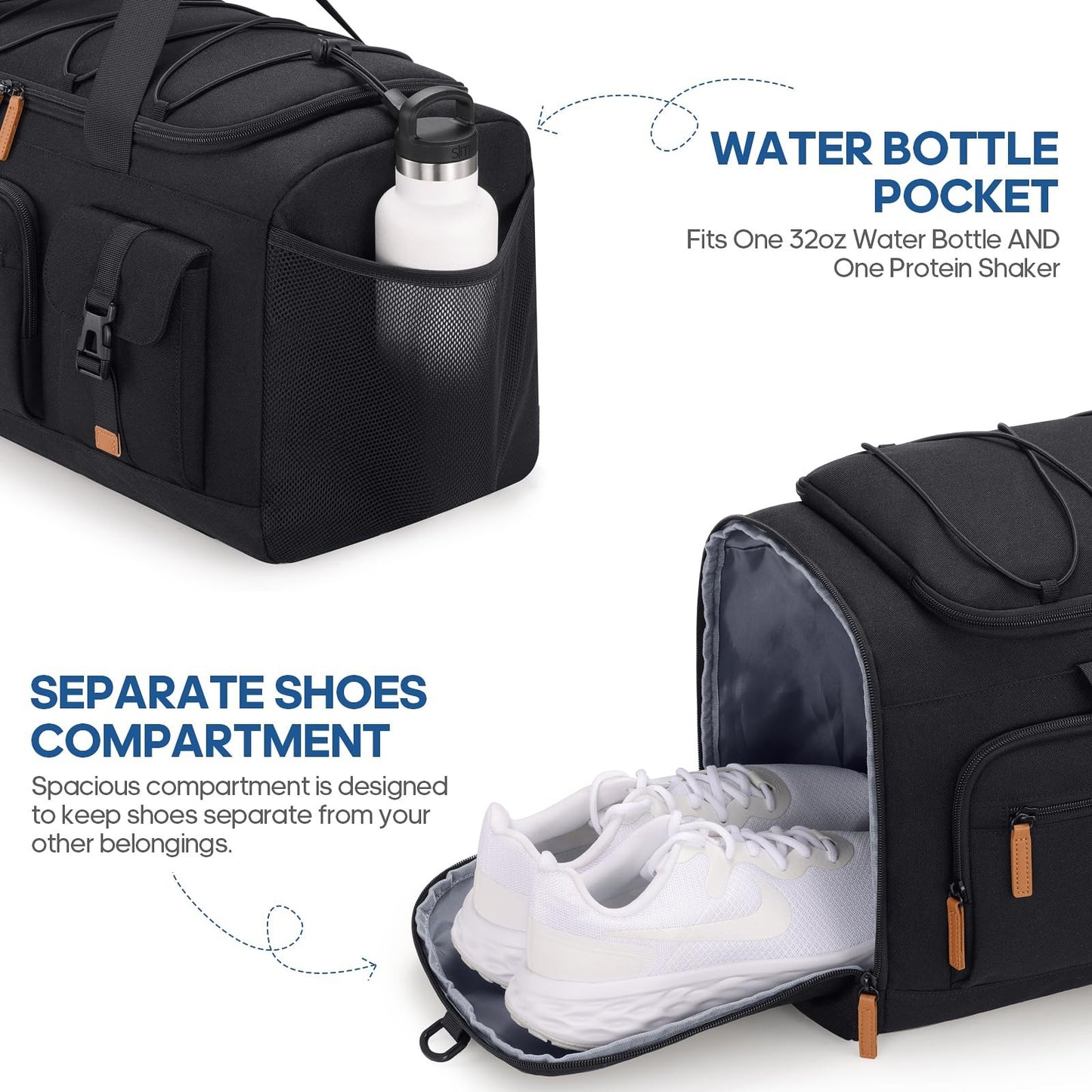 Versatile 3-in-1 Gym Bag with Shoe & Laptop Compartment - Anti-Theft Duffle Back4