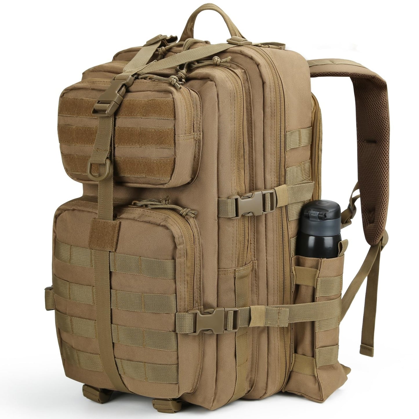 Tactical Military Backpack for Men   3 Day Survival Bag, Outdoor Gear, Tan1