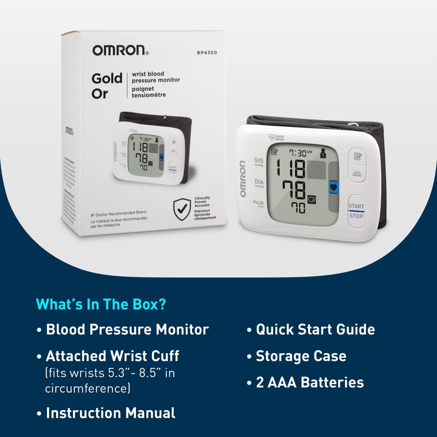 Wireless Wrist Blood Pressure Monitor   Clinically Validated, Home Use, Connect5