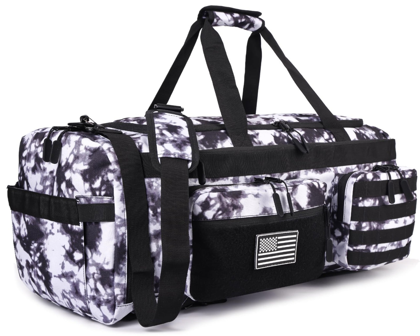 50L Tactical Duffle Bag   3 in 1 Gym Backpack, Shoe Compartment, Laptop Sleeve,1