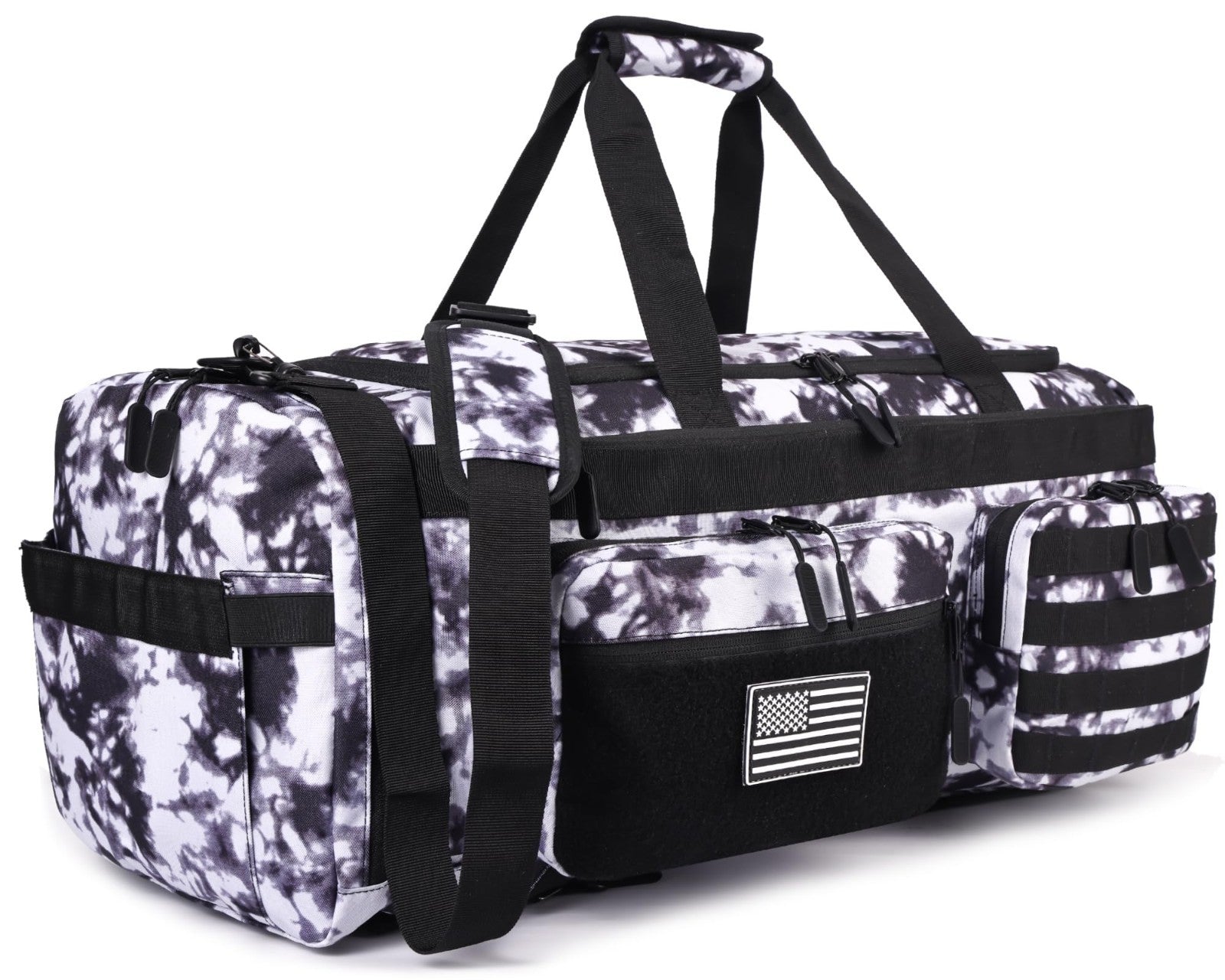 50L Tactical Duffle Bag   3 in 1 Gym Backpack, Shoe Compartment, Laptop Sleeve,1
