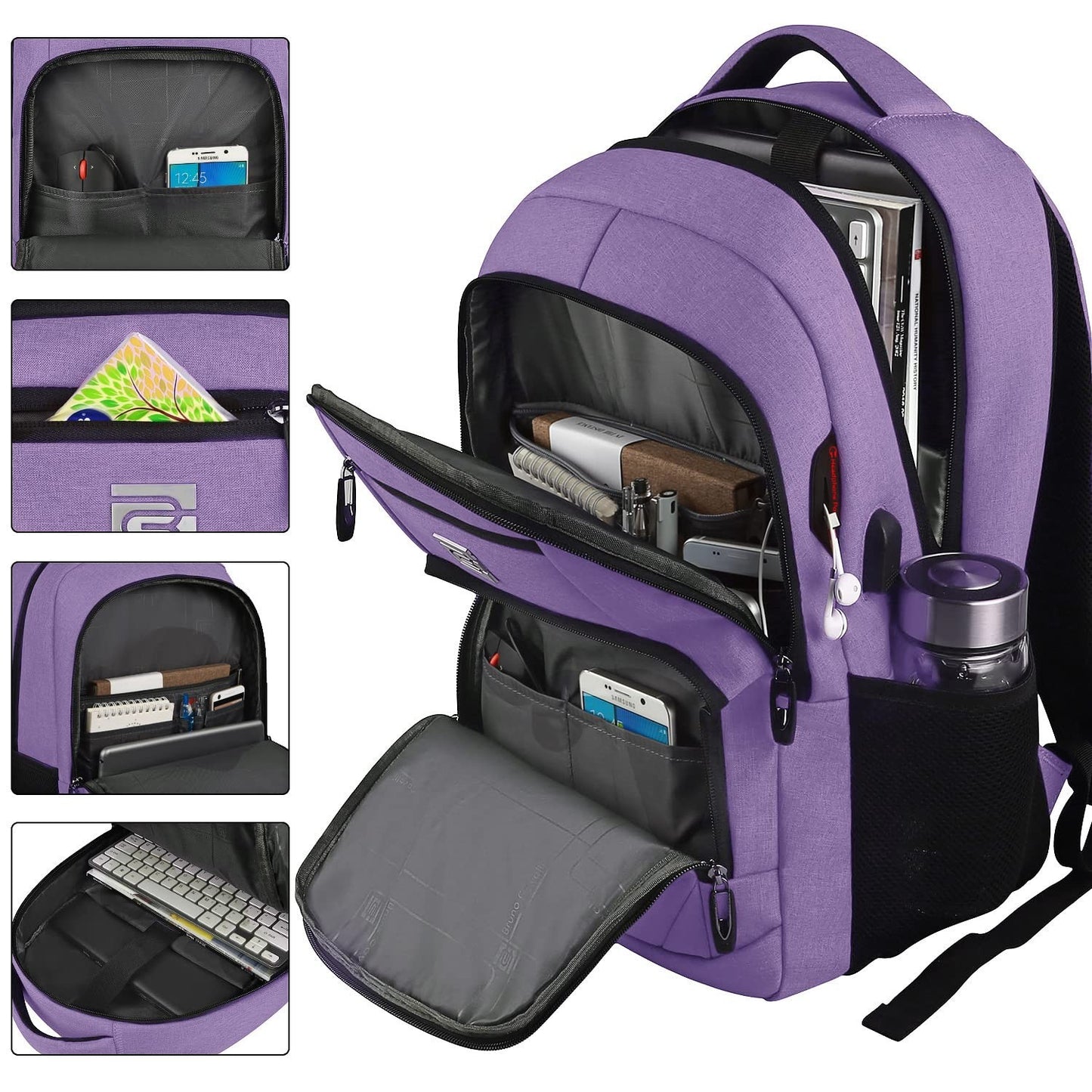 Slim Anti Theft Laptop Backpack for Business Travel & College   Stylish & Functi2