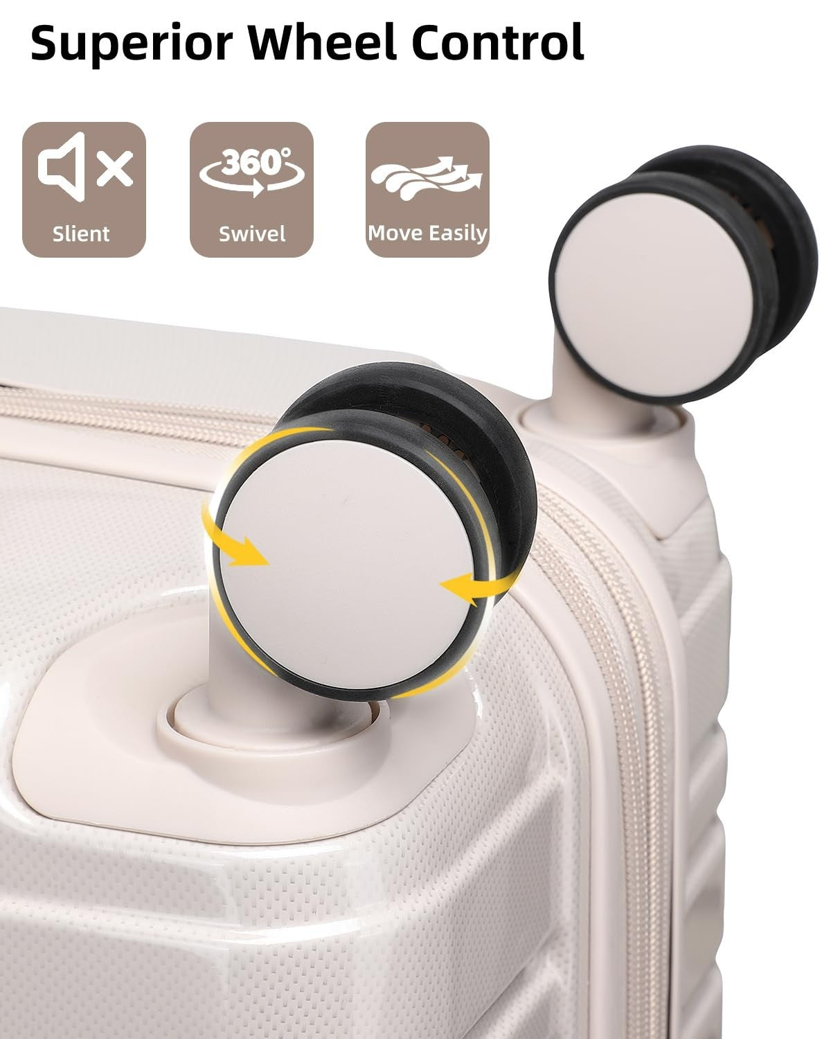 6-Piece Expandable Luggage Set - Lightweight Hardshell Suitcases, TSA Lock, 360°6