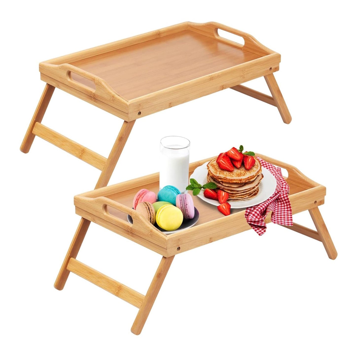 Here’s an optimized eBay title for the product:"Foldable Bamboo Bed Tray Table1